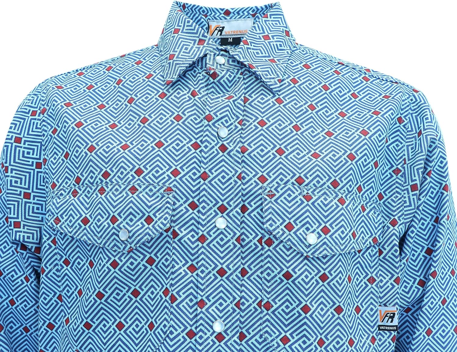 VATRENUS FR Shirts for Men Print Plaid 6.5oz Flame Resistant 100% Cotton Men's Pre-Washed Fire Retardant Work Shirt - Image 5