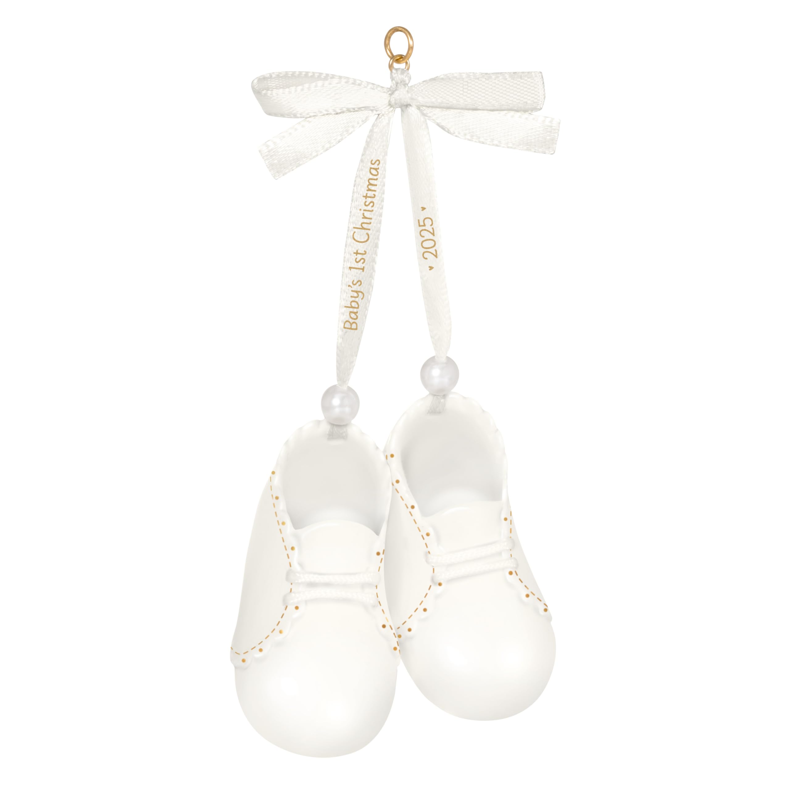 Hallmark Keepsake Christmas Ornament 2025, Baby's 1st Christmas Baby Booties 2025, Porcelain, New Baby Gifts