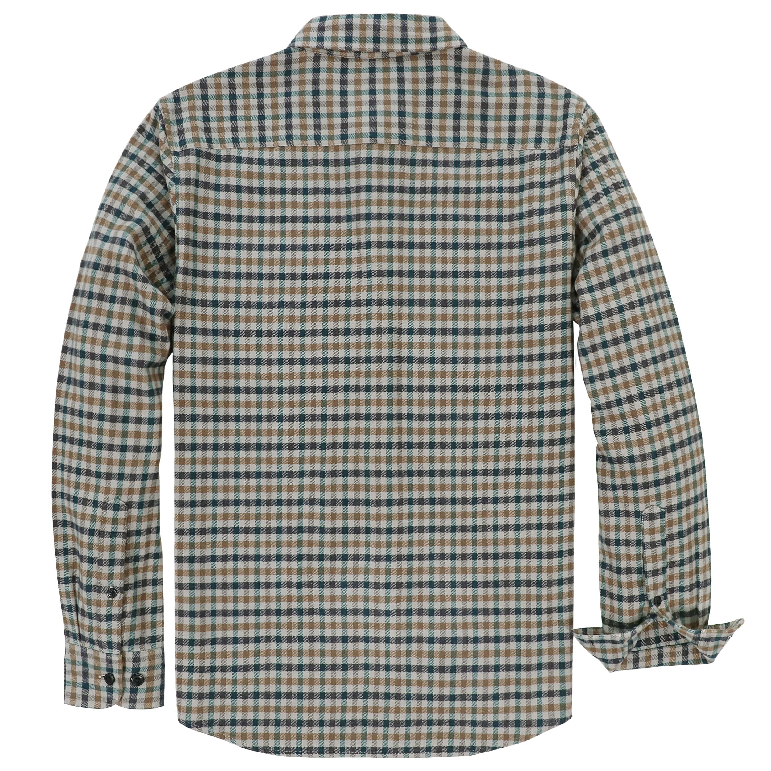 Dubinik® Camicia Flanella Uomo Camicia Quadri Uomo Cotone Casual Button Down Invernale Camicia in Flanella Leggera con Tasche