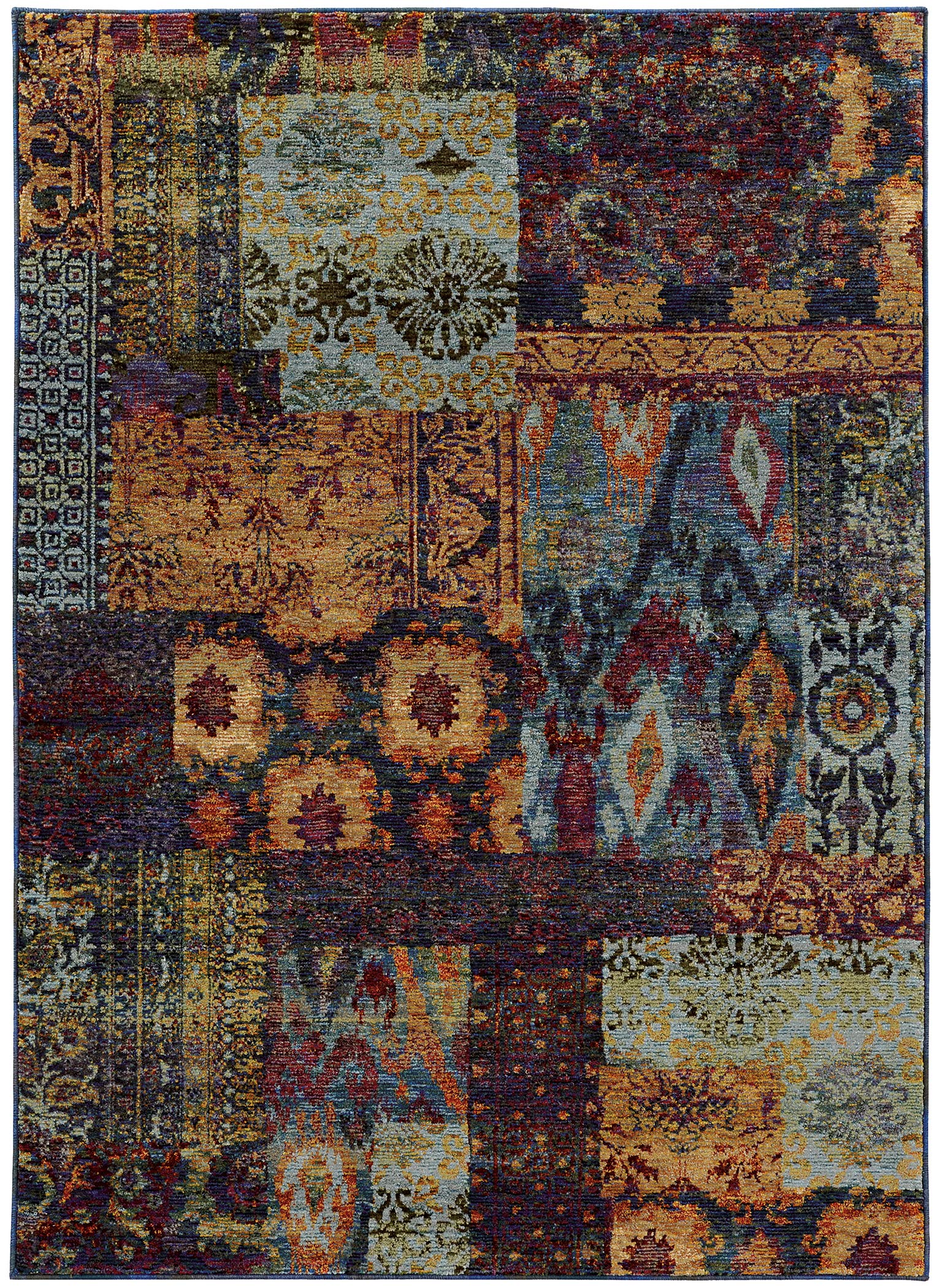 Azaria 3ft 3in X 5ft 2in Transitional Multi/Blue Indoor Area Rug,