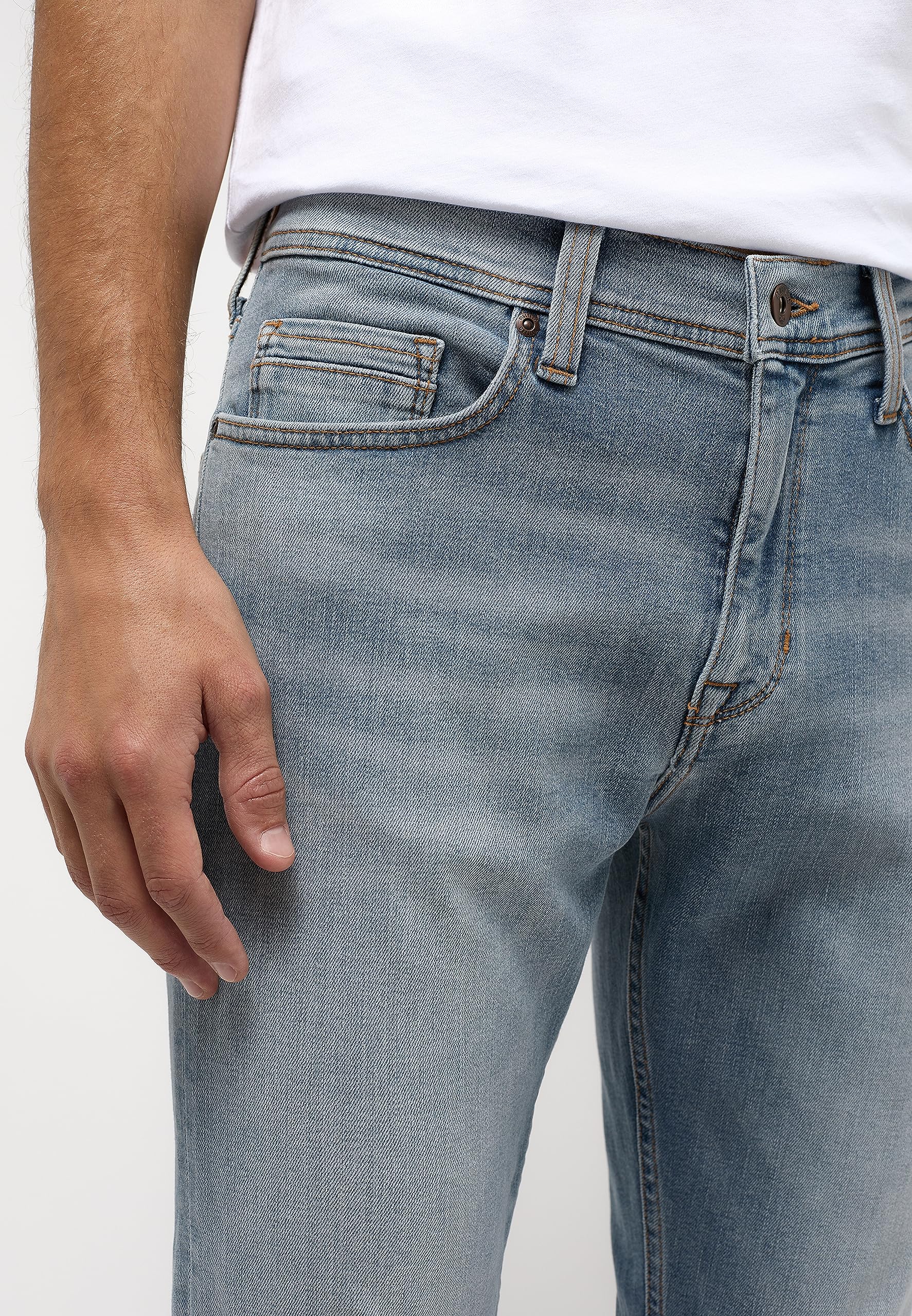 MUSTANG Herren Jeans Vegas - Slim Fit - Blau - Light Blue Denim W28-W38 Stretch, Größe:30W / 30L, Farbvariante:Light Blue Denim 583