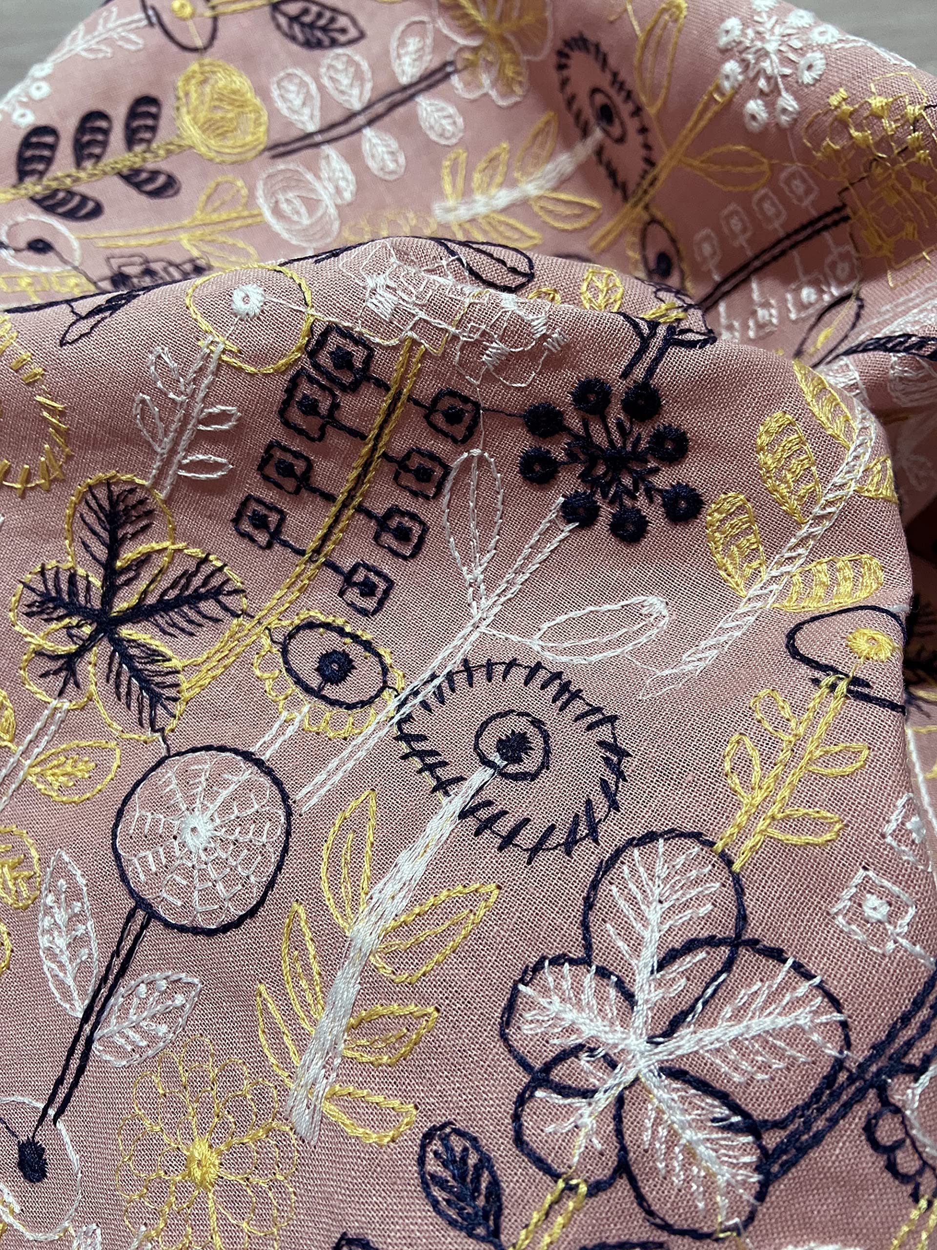 Amazon | リネン 生地 布 レース生地 刺繍 布 綿麻 生地