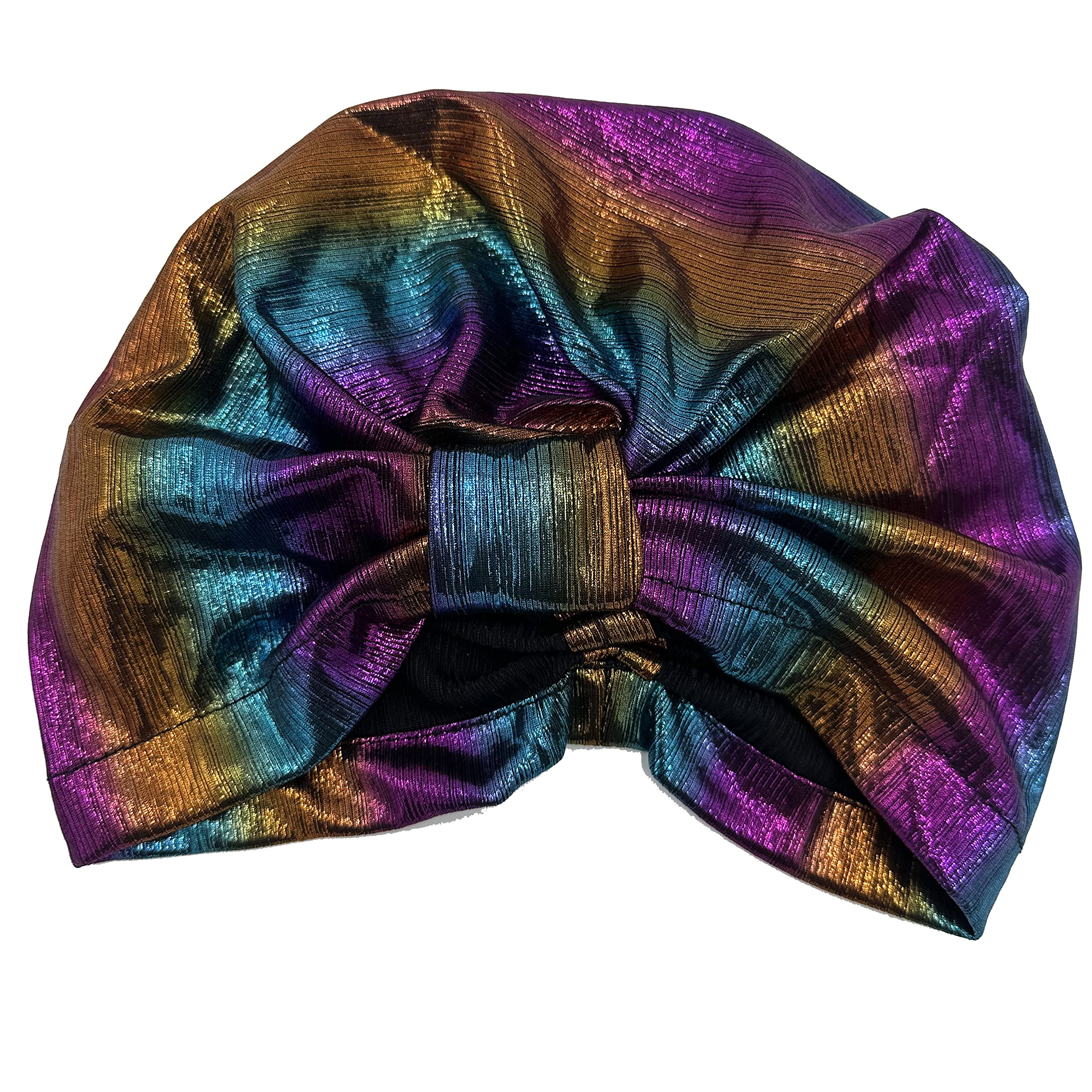 THE URBAN TURBANISTAMetallic Glam PRE-TIED TURBANS Headwraps for women Pre-Wrapped Scarf Cap