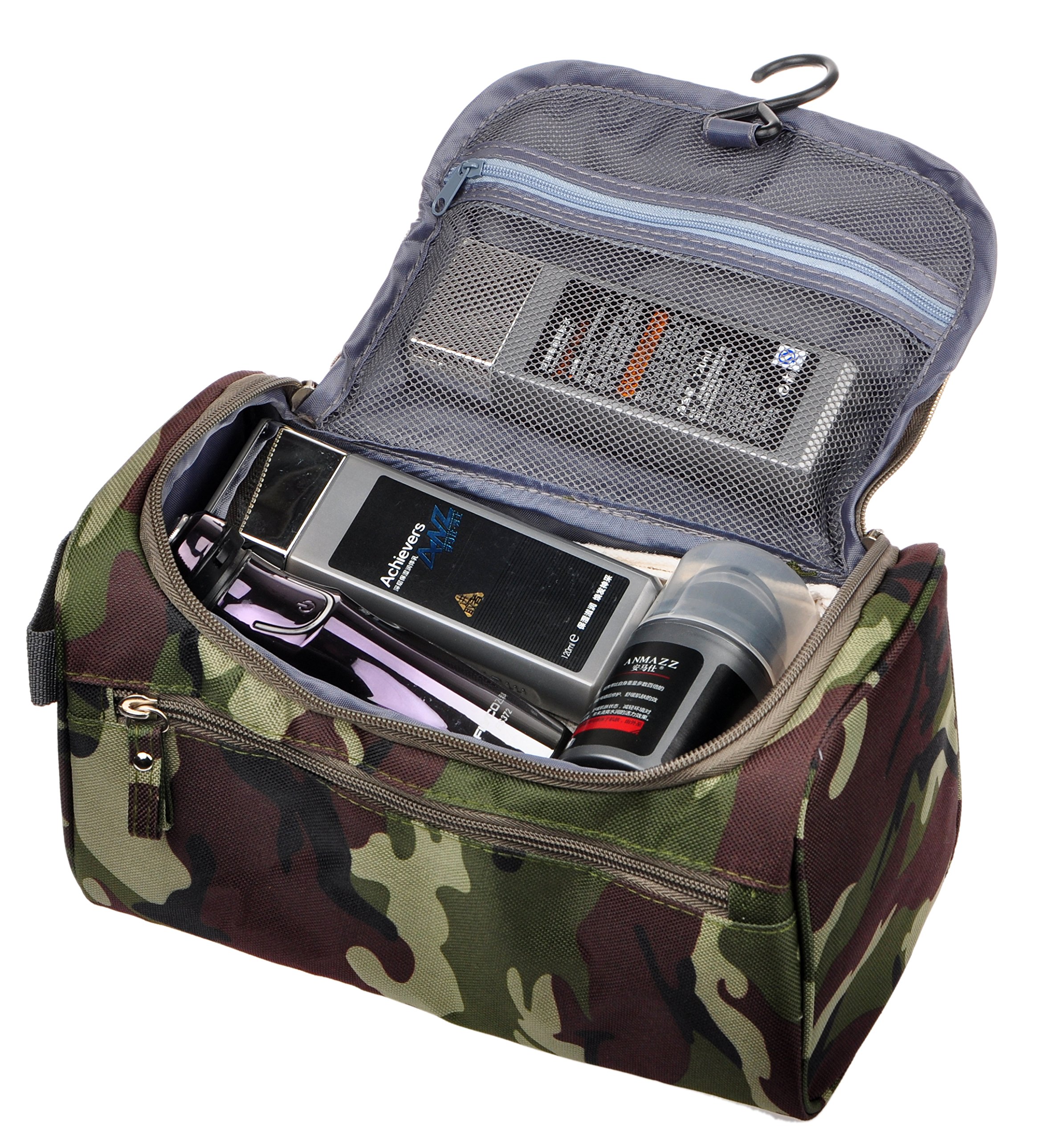 Vercord Neceser para hombre, bolsa de aseo pequeña, kit de afeitado para ducha, baño, bolsa de higiene, Green, One Size (Hardcode)