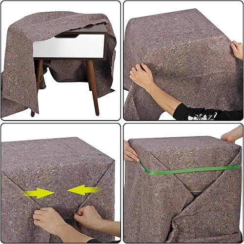 Miniatura 4 de ZENY Textiles - Mantas para mudanzas, 54 x 72 (21 lbdz) Paquete de 12 mantas económicas delgadas para envíos para mudanzas únicas