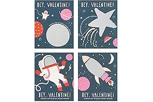 Scratch-Off Space Valentine's Day Cards for Kids: A Galactic Classroom Adventure