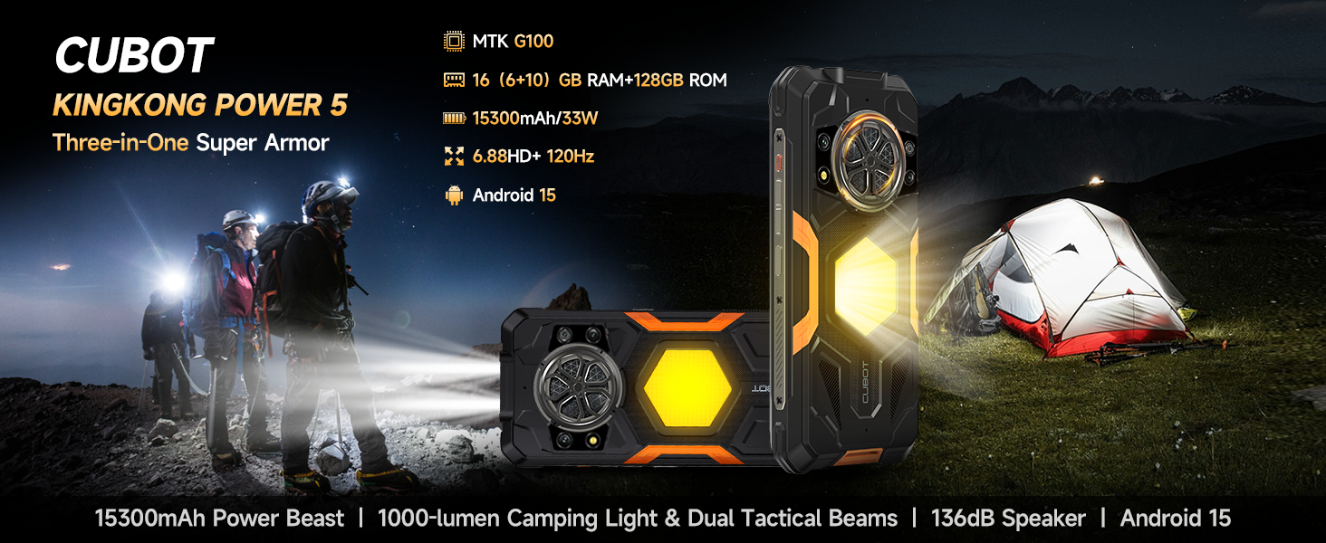 Amazon.com: CUBOT KingKong Power 5 Rugged Phone Unlocked-15300mAh