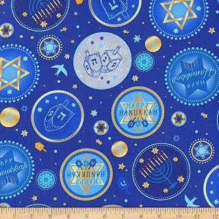 Kanvas Festival of Lights Festive Fun Royal, Fabric by the Yard