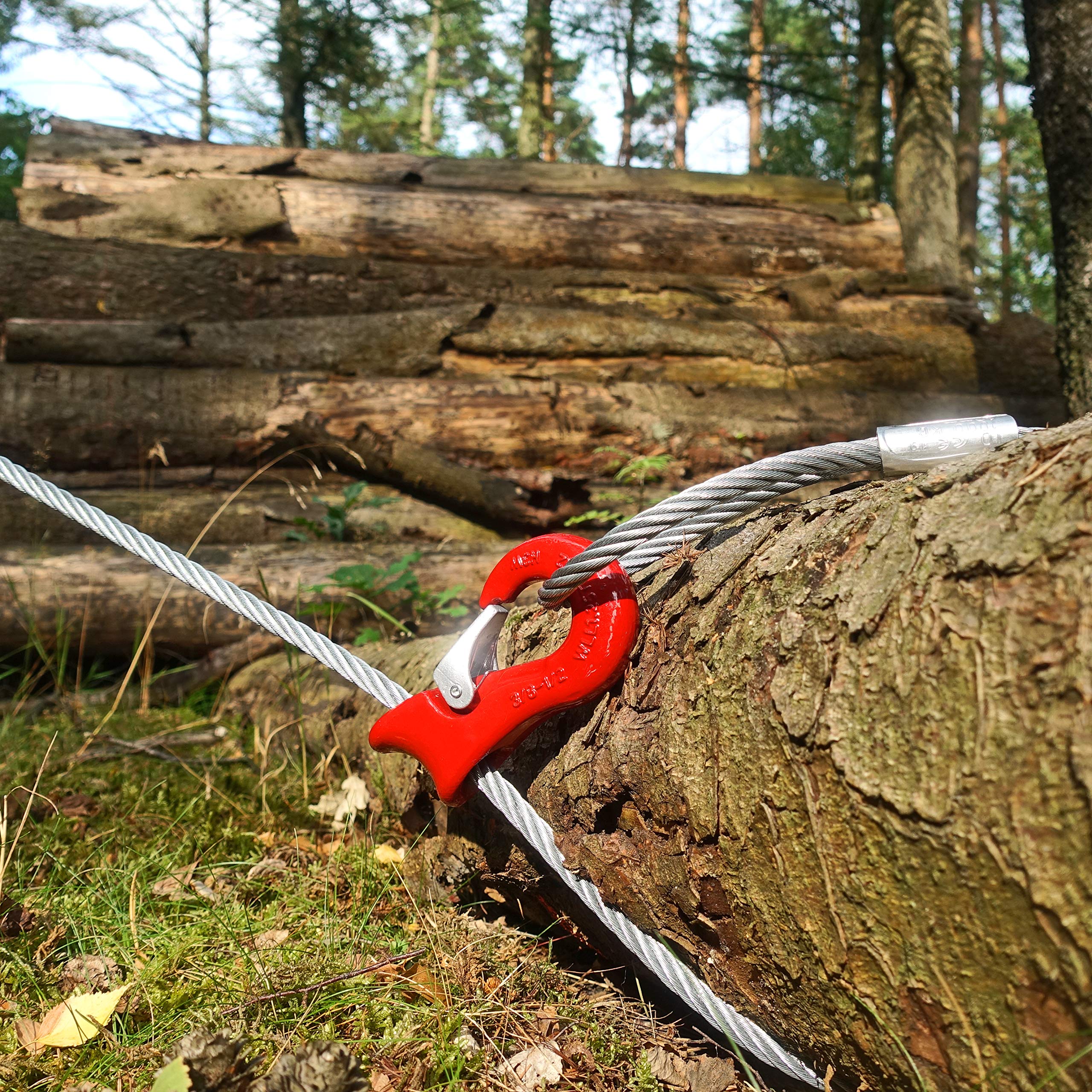 Chokerseil mit Schlaufen, Rückeseil – Forstseil mit Gleithaken | 10mm – 16mm | 0,5m – 50m | Ø12mm / 1.500kg Nutzlast | 3m