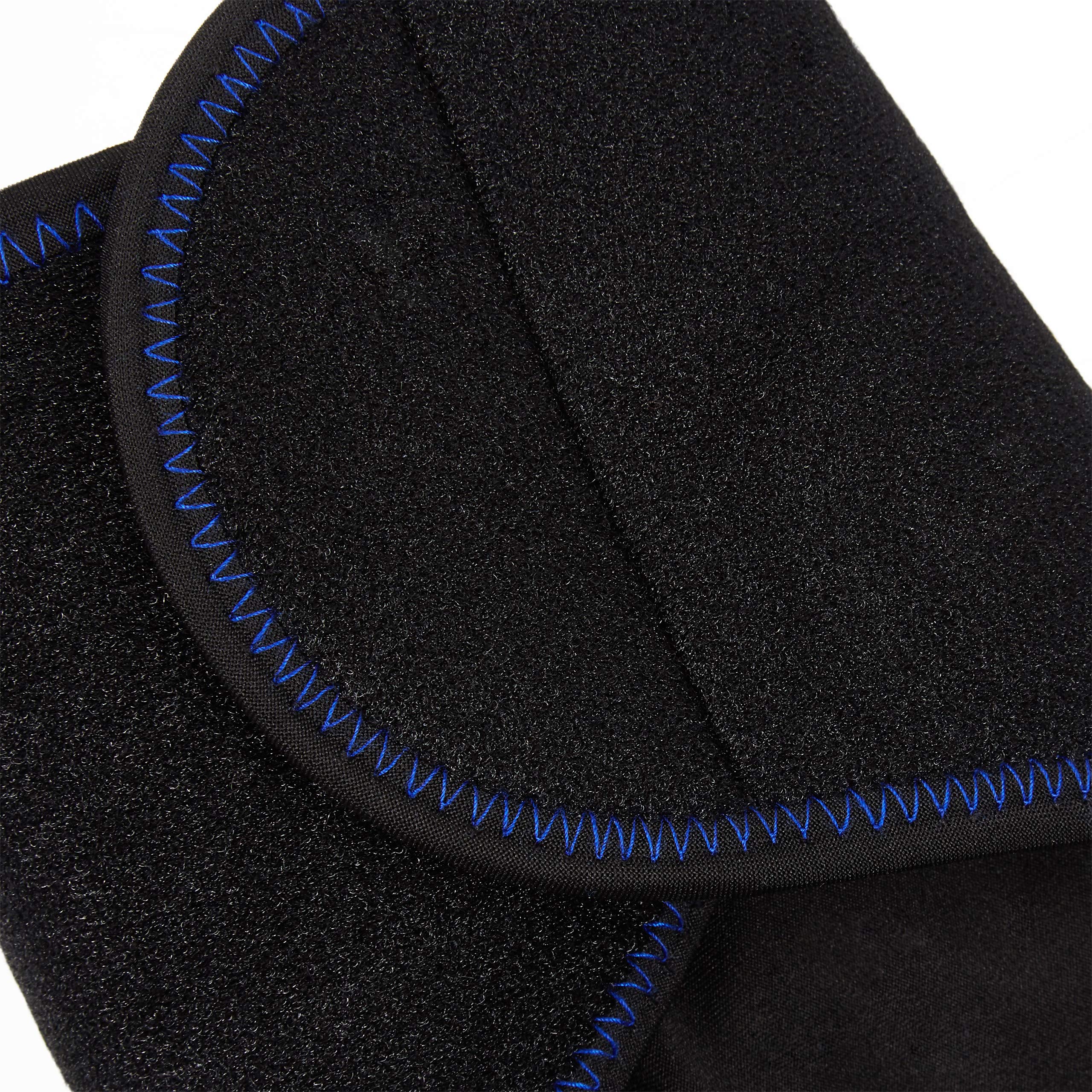 Relaxdays Fuß Kühlpad, Knöchelbandage mit Klettverschluss, verstellbar, groß, warm & kalt, Mehrfachkompresse, schwarz