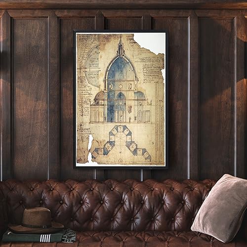 Miniatura 2 de Florencia Brunelleschi Ncross-Sección De Filippo BrunelleschiS Diseño Para La Cúpula De Santa María Del Fiore Catedral En Florencia Italia Dibujo