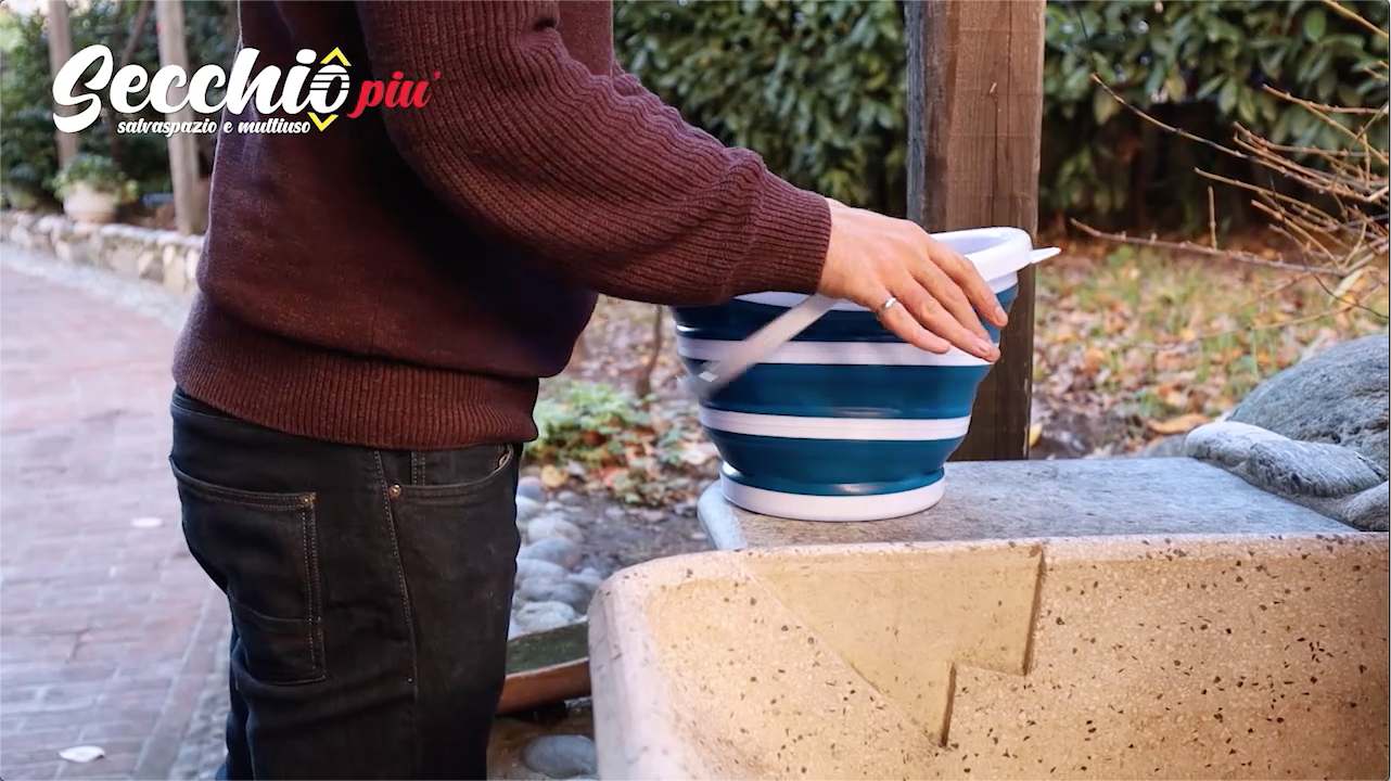 Secchio Salvaspazio Multiuso - Ideale Per Casa, Camper, Barca (Blu O Grigio) - Foto 3