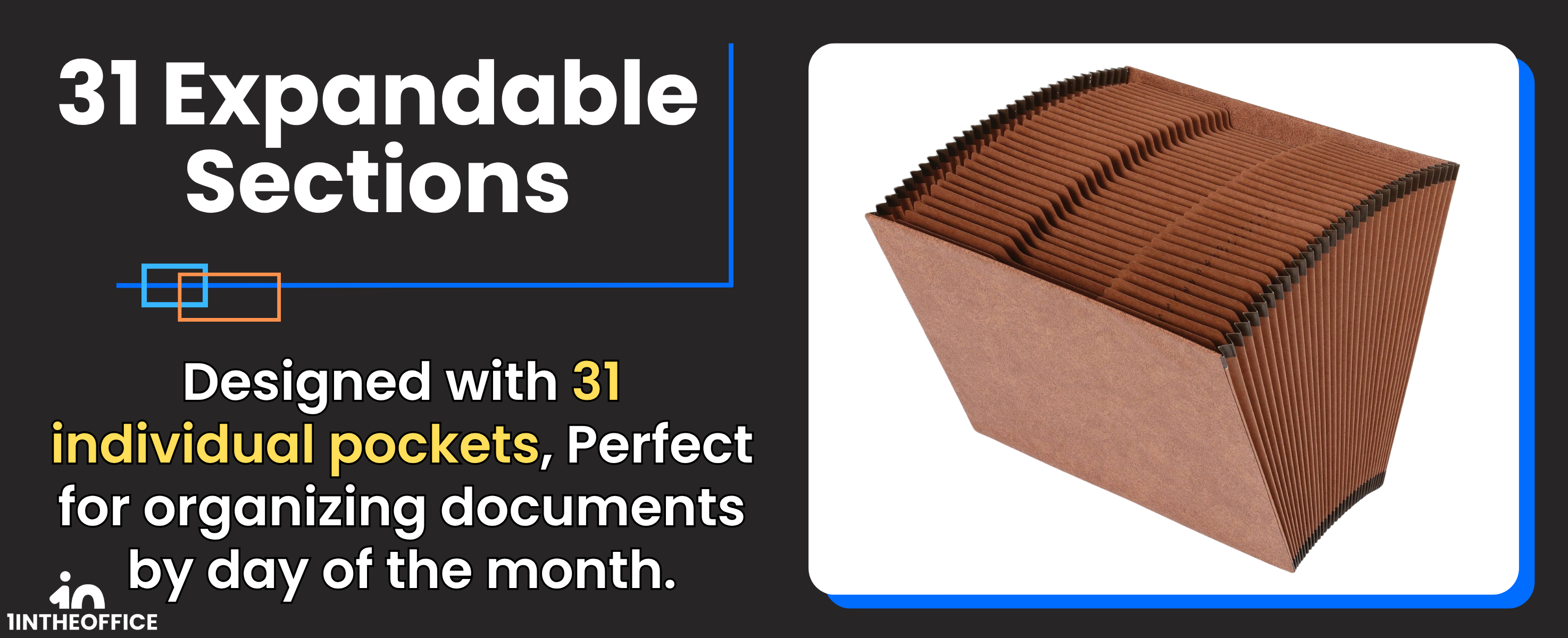 Amazon.com : 1InTheOffice Expanding File Folder 31 Sections