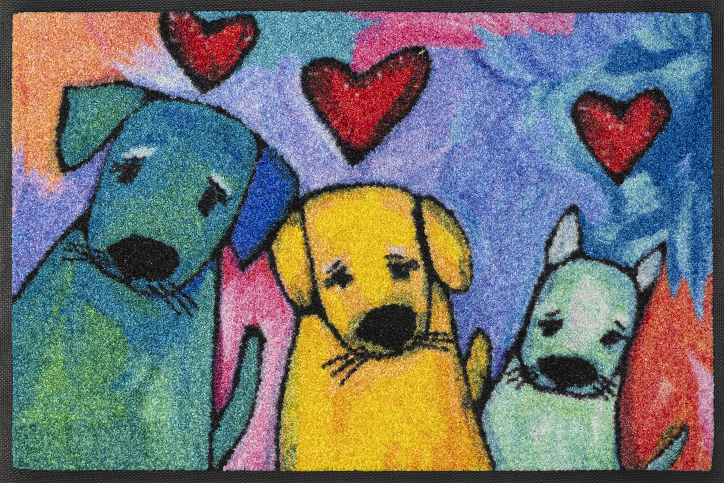 wash+dry doormat, Doggies 50x75 cm, inside and outside, washable
