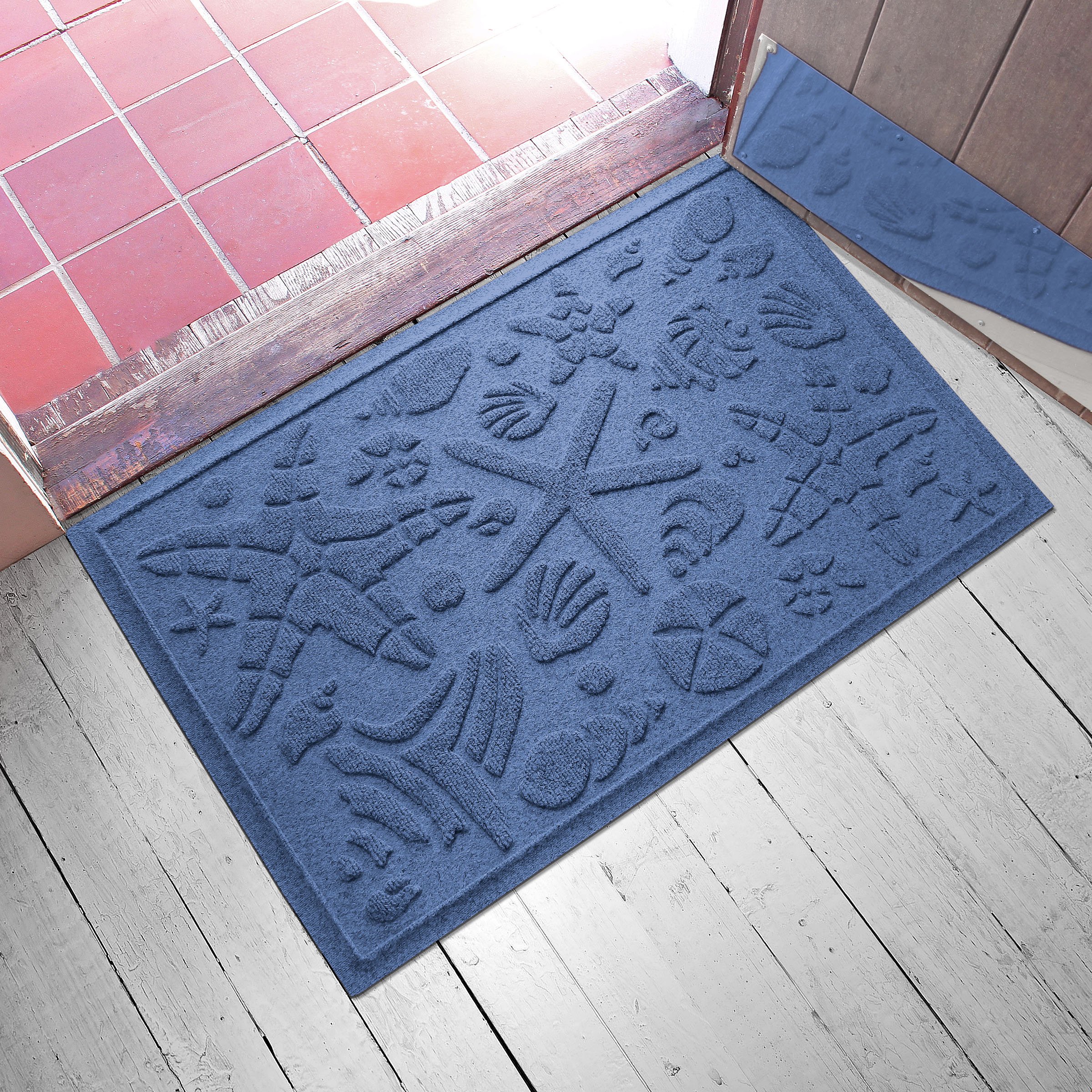 Aqua Shield Beachcomber Doormat, 2" x 3", Navy