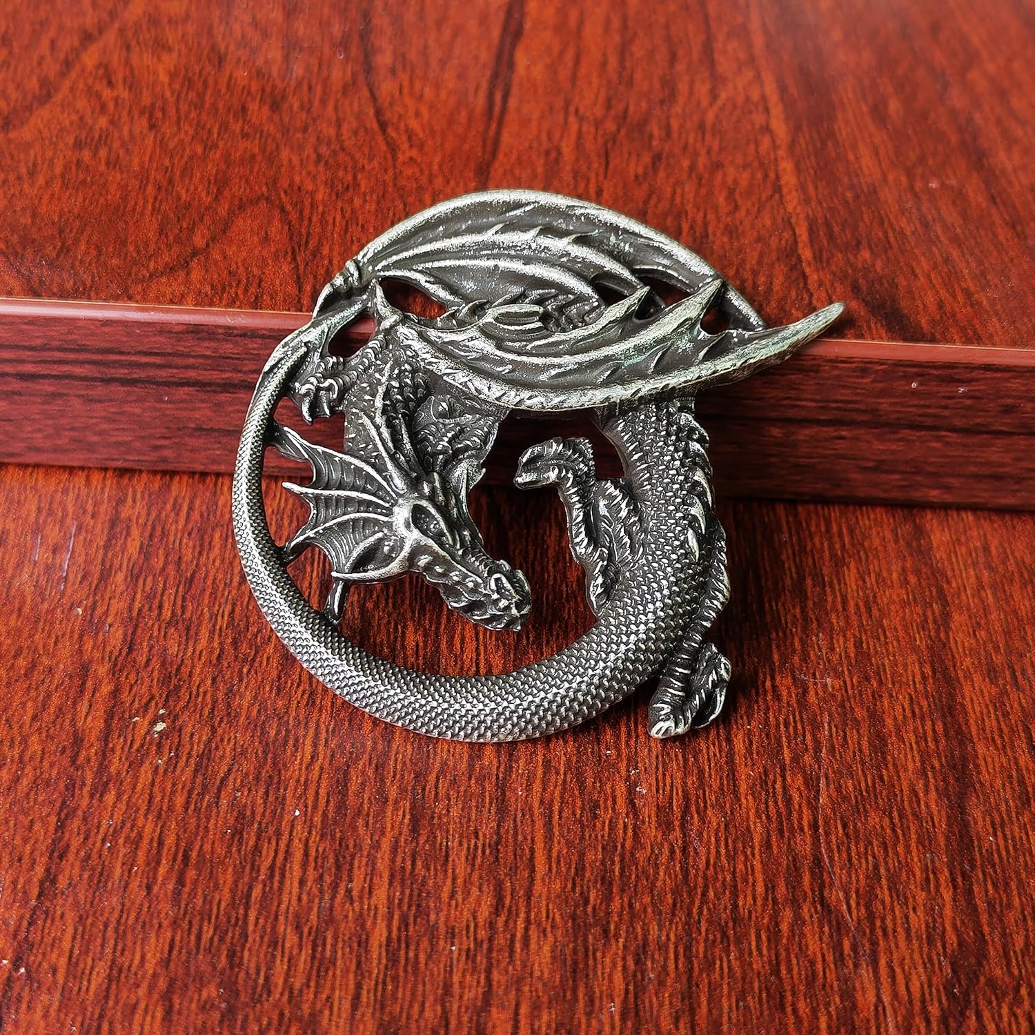 Carved Dragon Brooch Men Jewerly Accessories