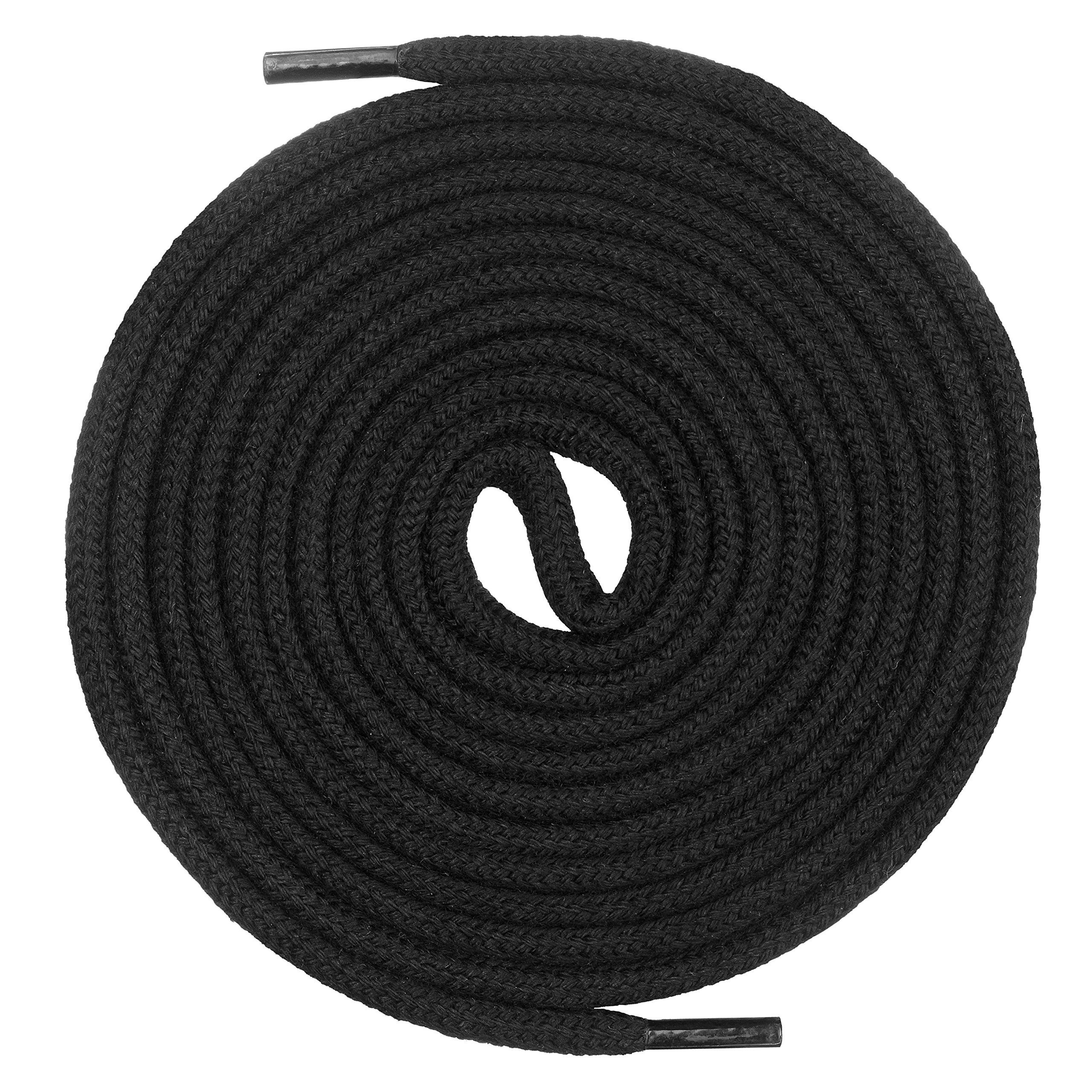 Mount Swiss© Schnürsenkel rund ø 3-4 mm I Sehr reißfeste Premium Schuhbänder aus 100% Baumwolle ideal für Sneaker Sportschuhe Freizeitschuhe Lederschuhe UVM I Shoe-Laces Längen 45-200 cm