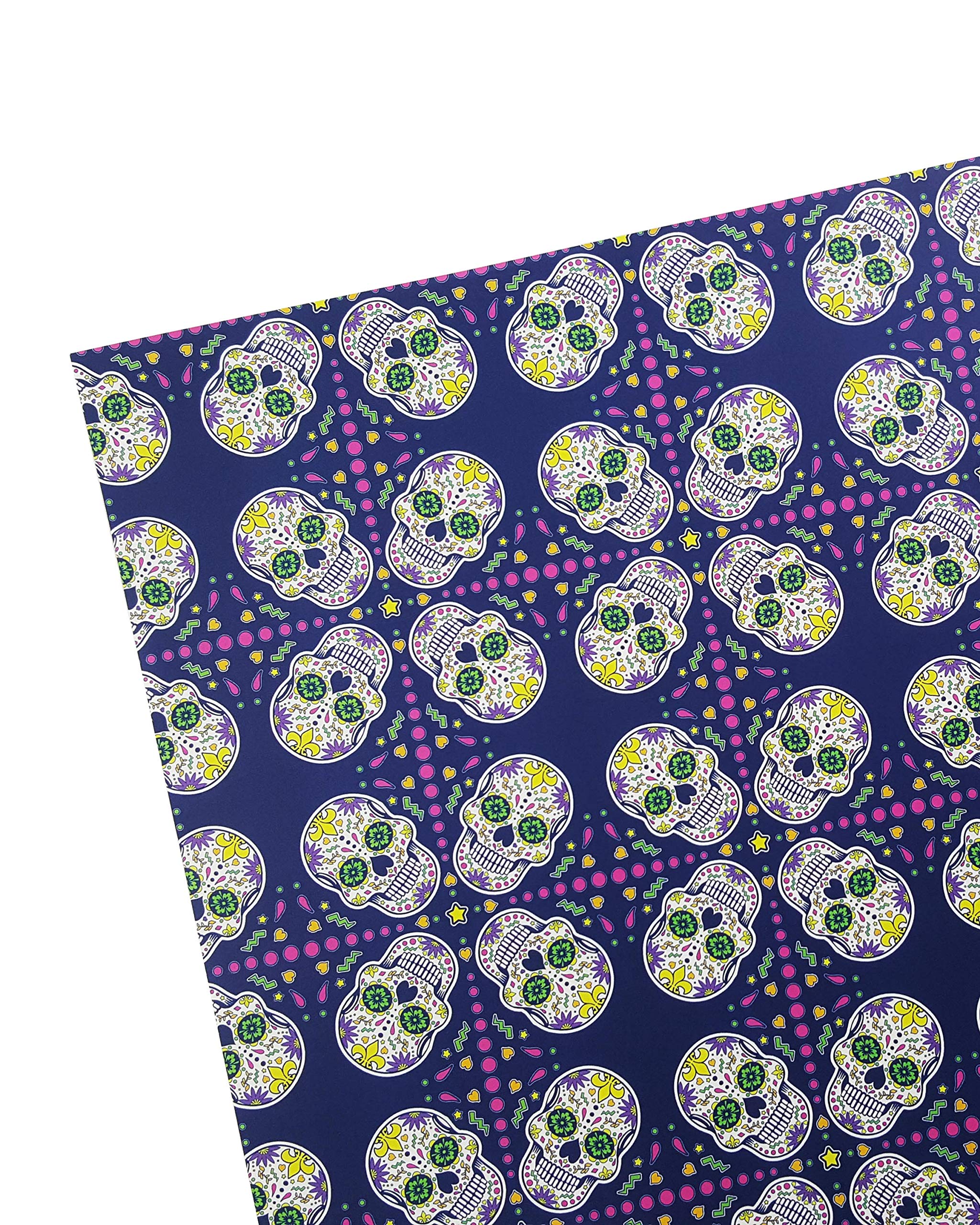 Dia De Los Muertos Wrapping Paper - 12 Sheets With 4 Traditional Mexican Designs