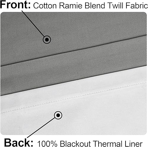 Miniatura 4 de Vision Home Cortinas opacas plisadas completas con aislamiento térmico para ventana, 95 pulgadas, para dormitorio, sala de estar, con pestaña