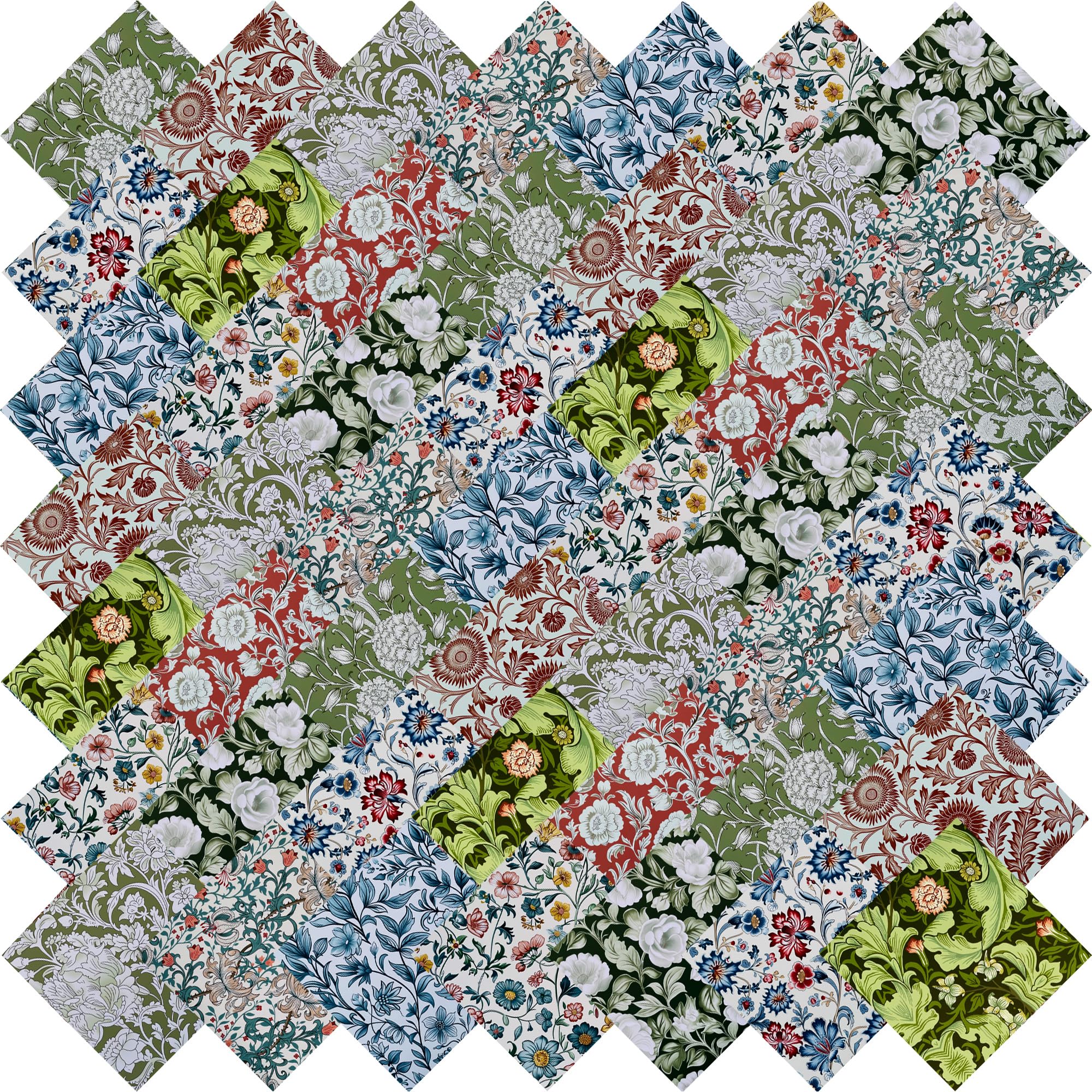 4"x4" 200pcs Cotton Fabric Squares for Sewing Quilting Supplies Morris A