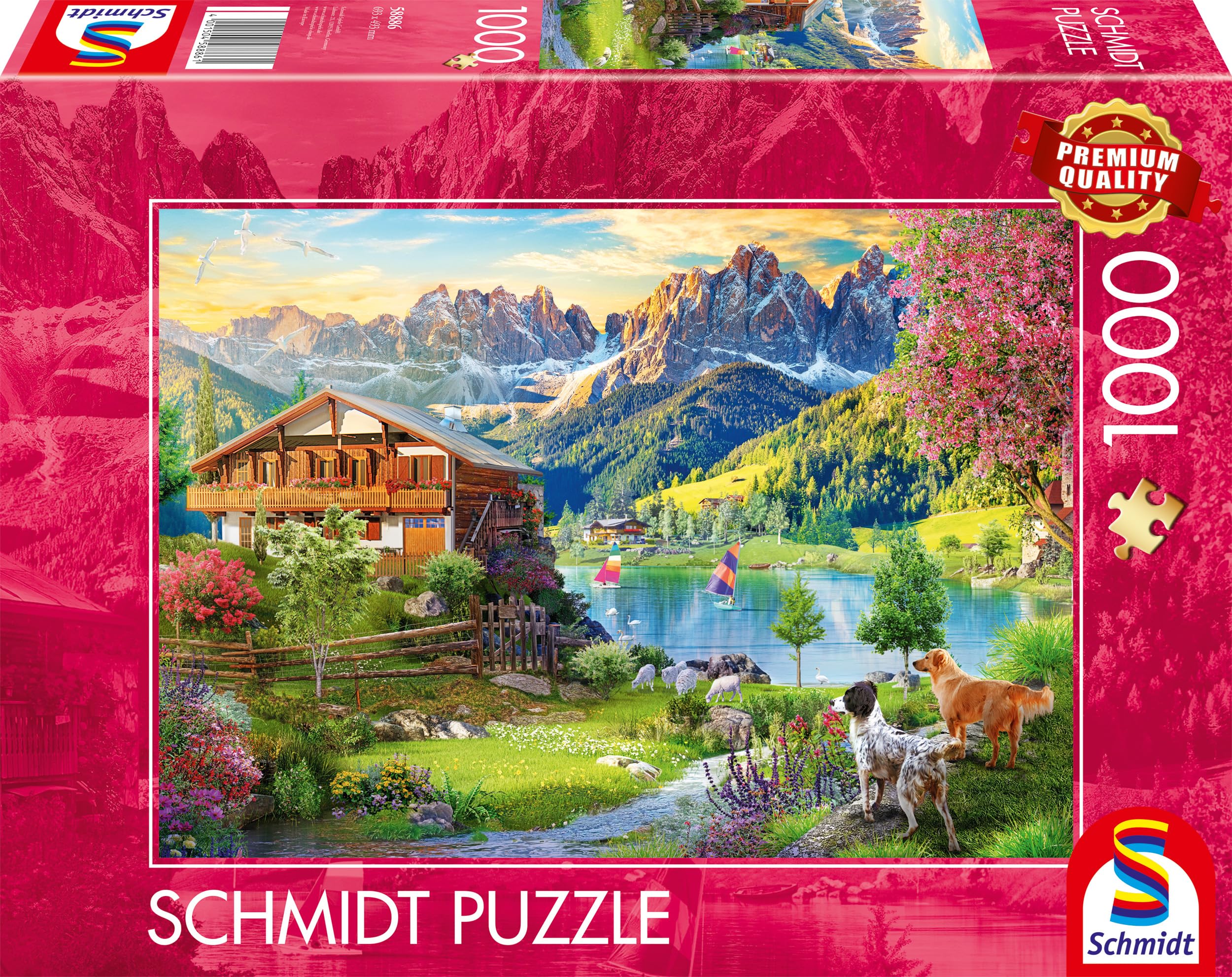 Schmidt Spiele 58886 Rekreacja w Dolomitach, puzzle 1000 elementów
