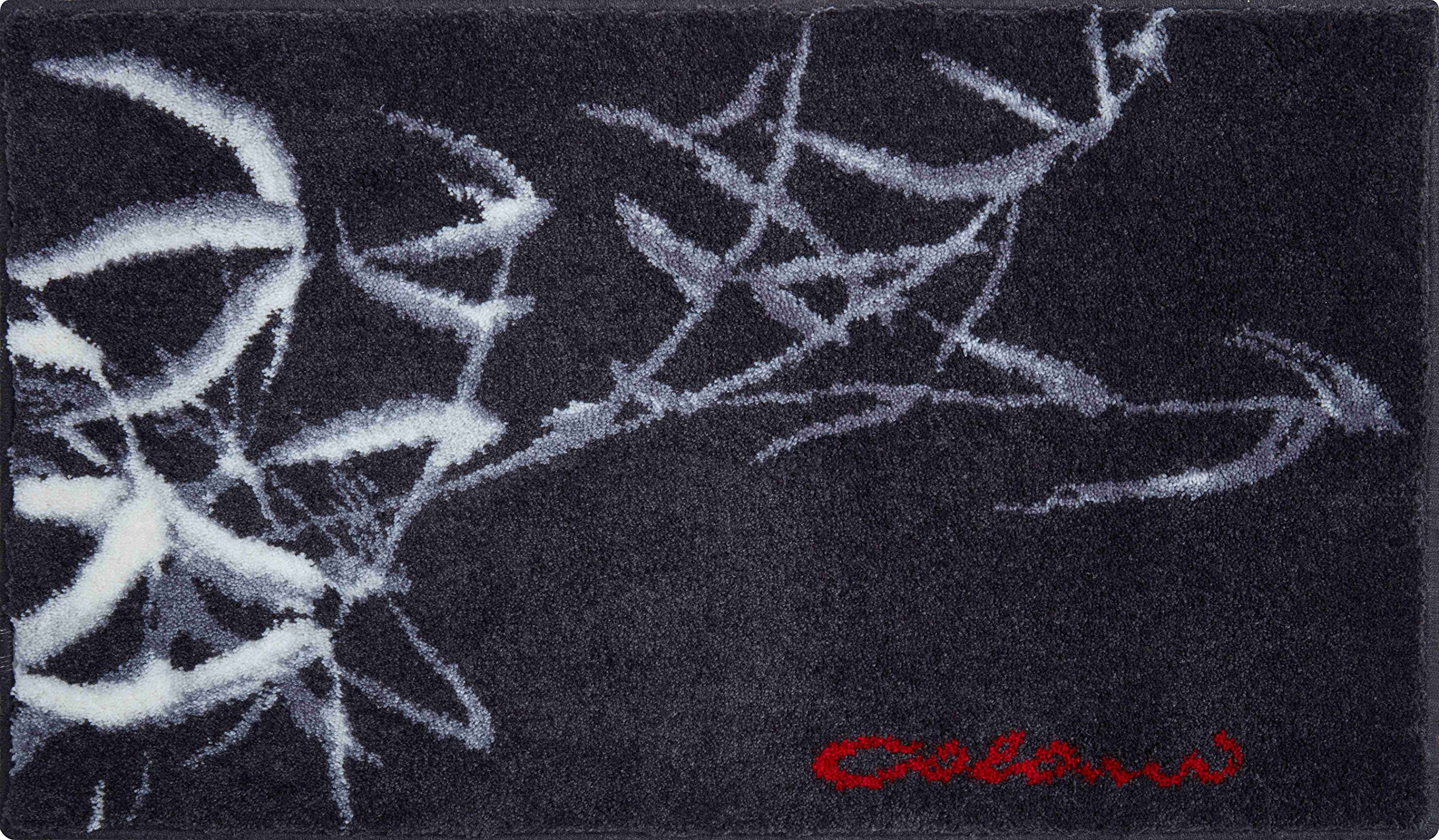 Grund Alfombra de Baño de Diseño COLANI, Ultra Suave y Absorbente, Antideslizante, 5 Años de Garantía, Colani 23, Alfombra de Baño 70x120 cm, Antracita