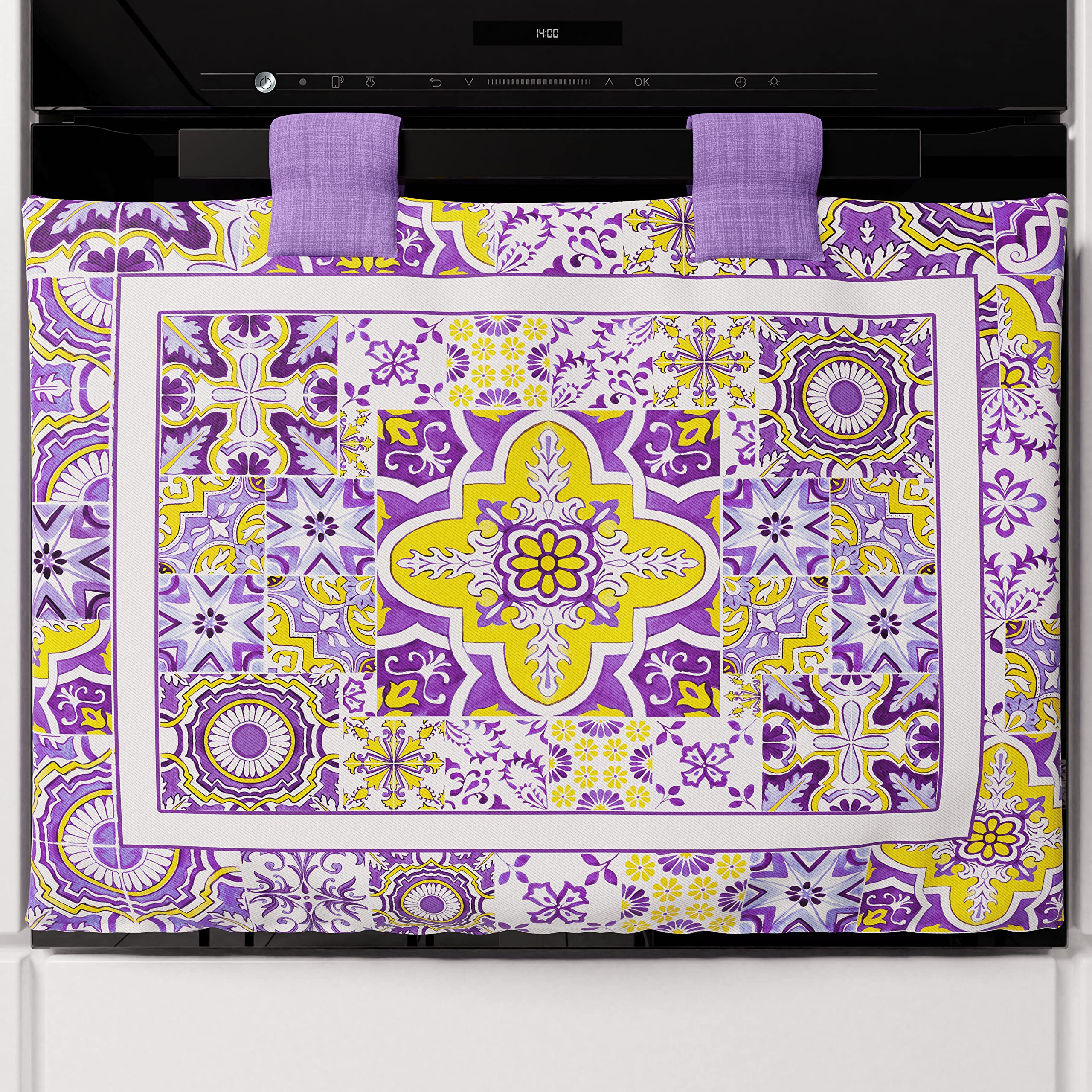 PETTI Artigiani Italiani - Modern Oven Lid with Digital Print, Vietri Purple, 100% Made in Italy