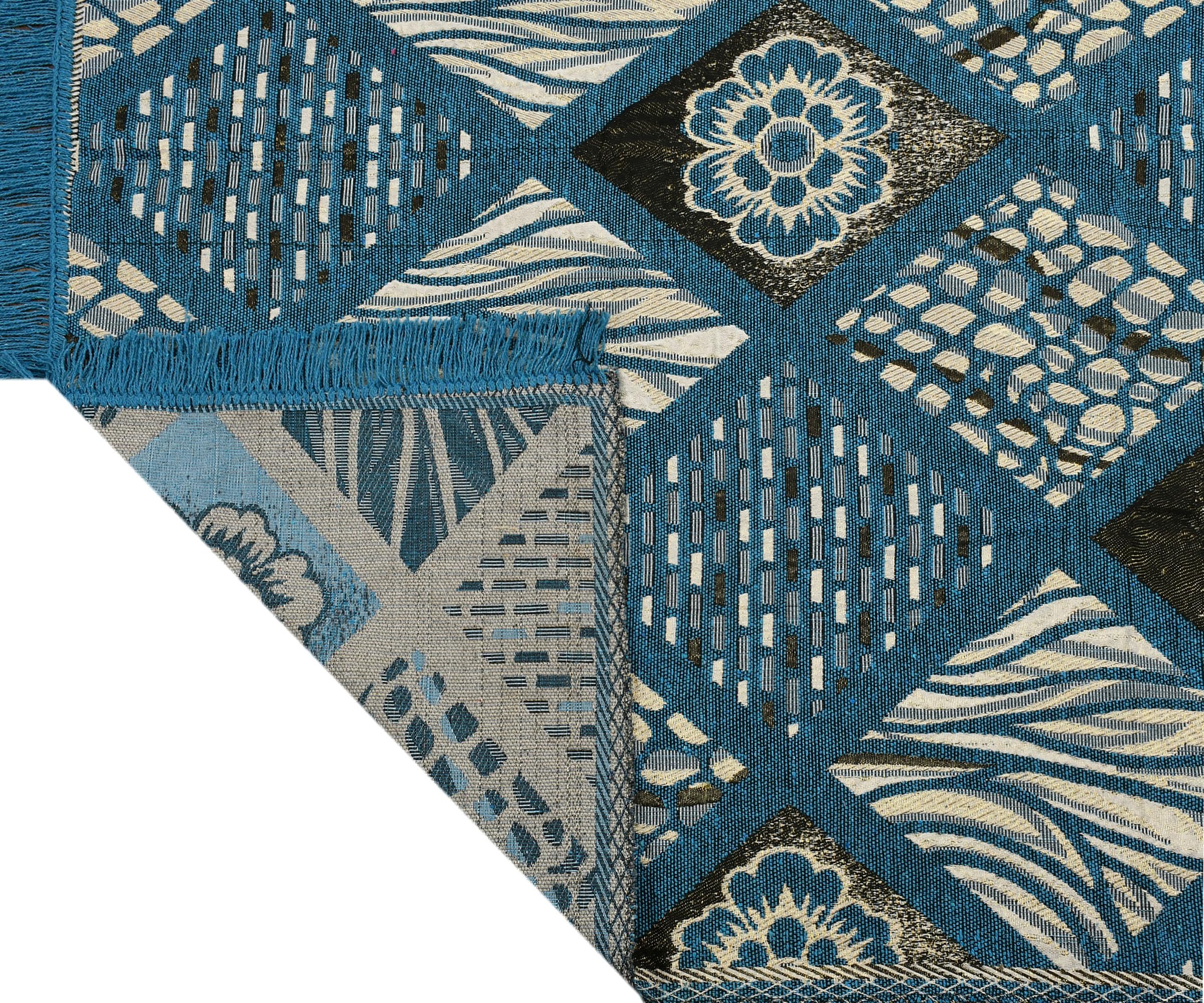 Premium Aqua Velvet Carpet - 4x6 Feet -4