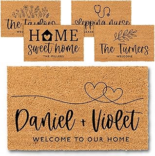 Customization Mill Personalized Door Mat - Create Your Own Family Doorma...