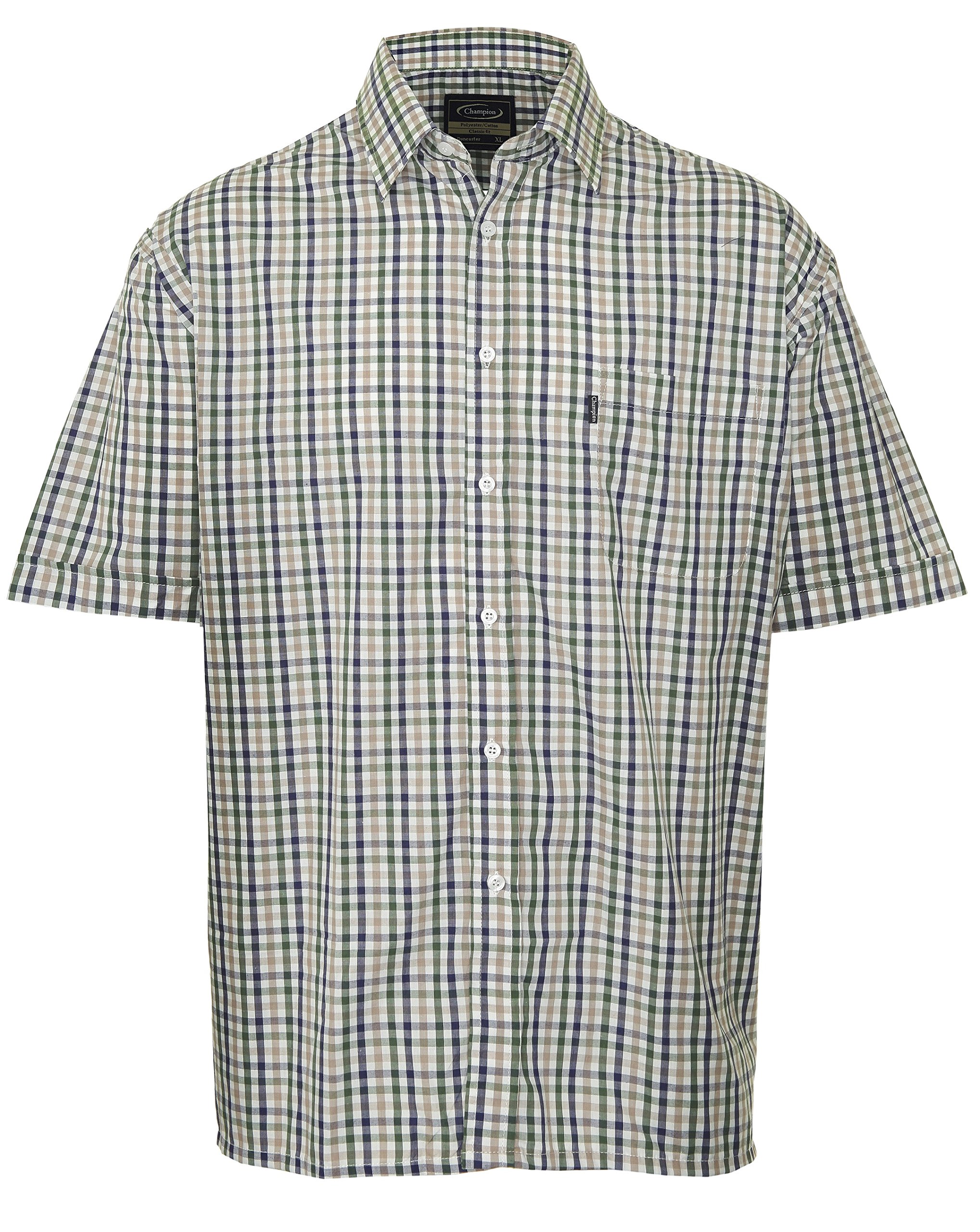 Champion 3014 Mens Short Sleeve Shirts (3XL, green3036)