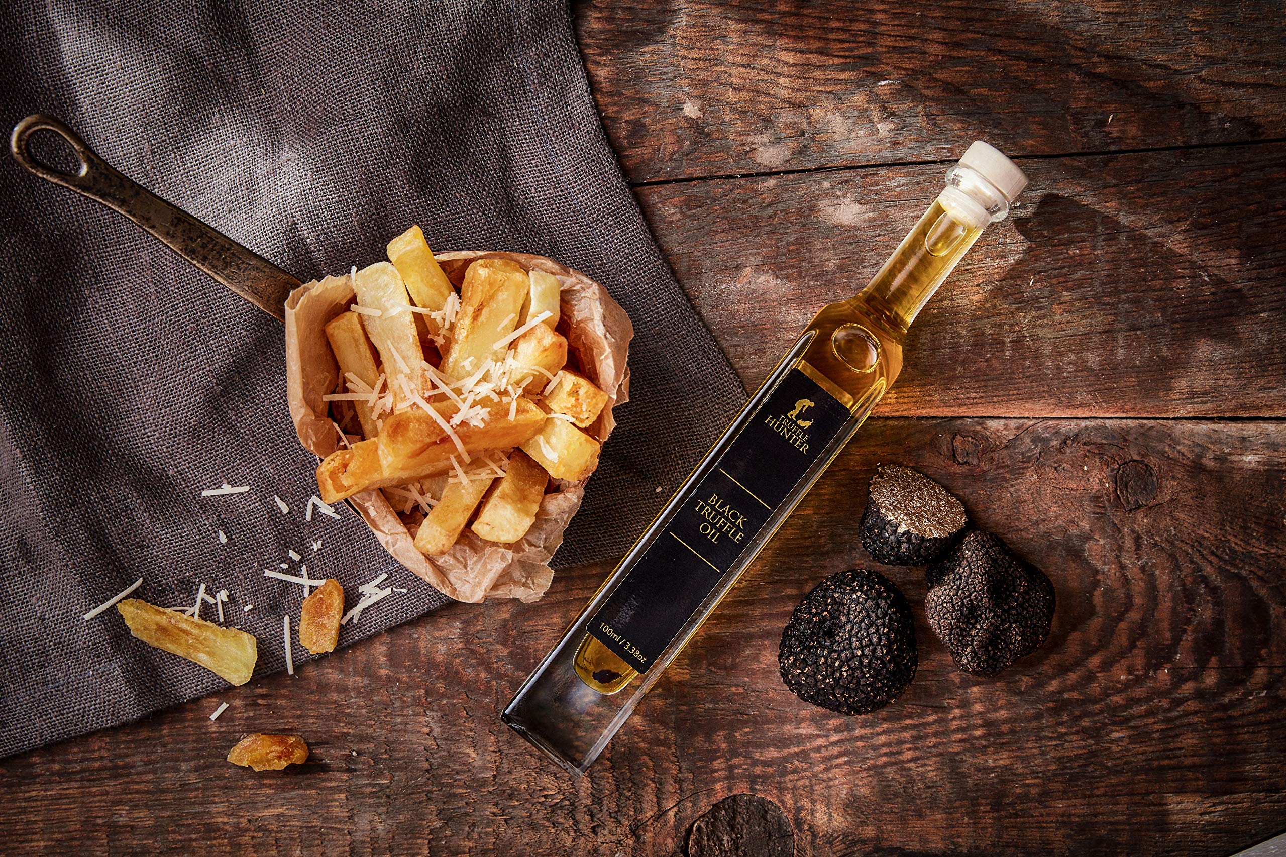 TruffleHunter Black & White Truffle Oil Gift Box Set (2 x 3.38 Oz) Real