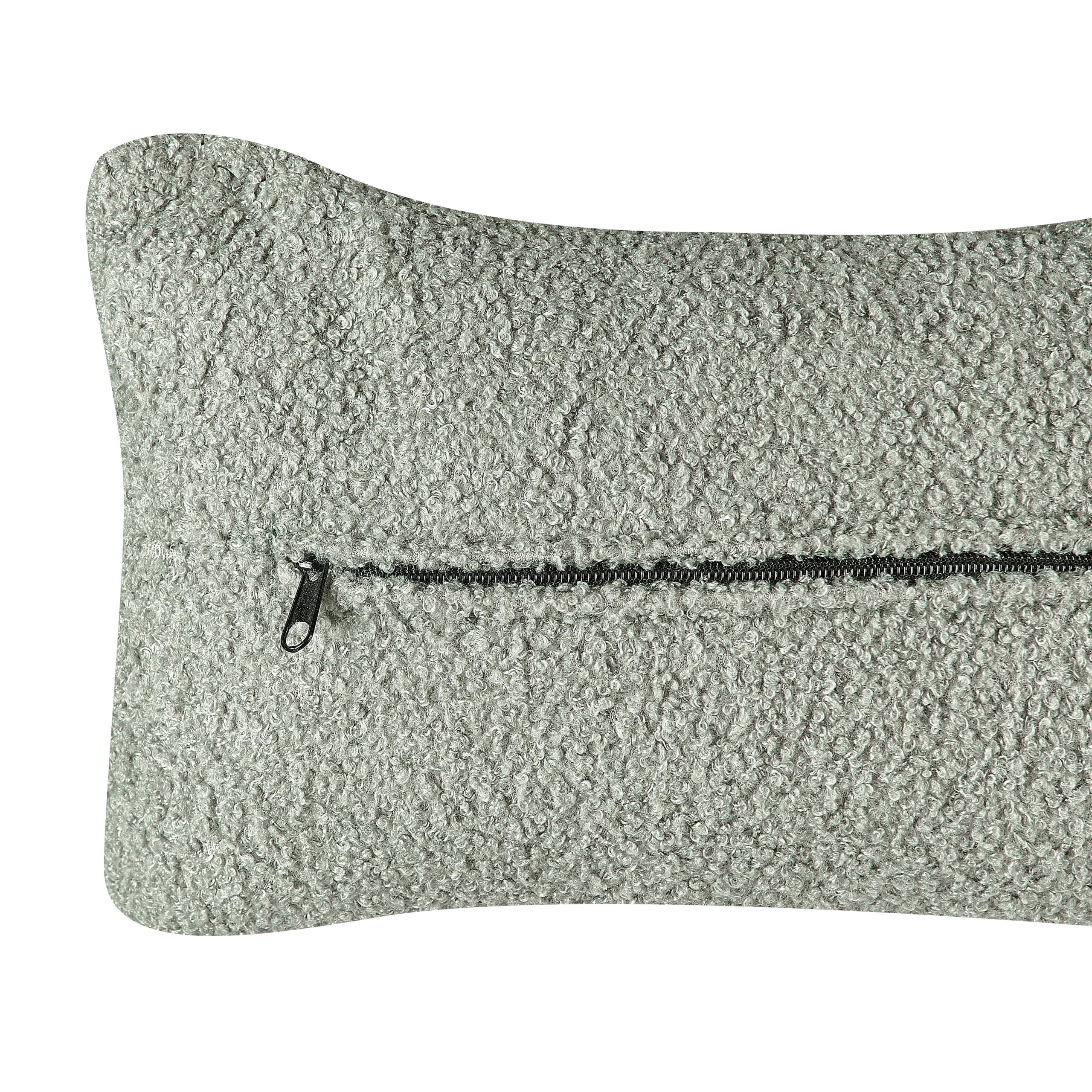 Beliani Wohnzimmer Sessel Gebogene Rückenlehne Glam Design Boucle Polsterung Schwarze Beine Grün Otsby