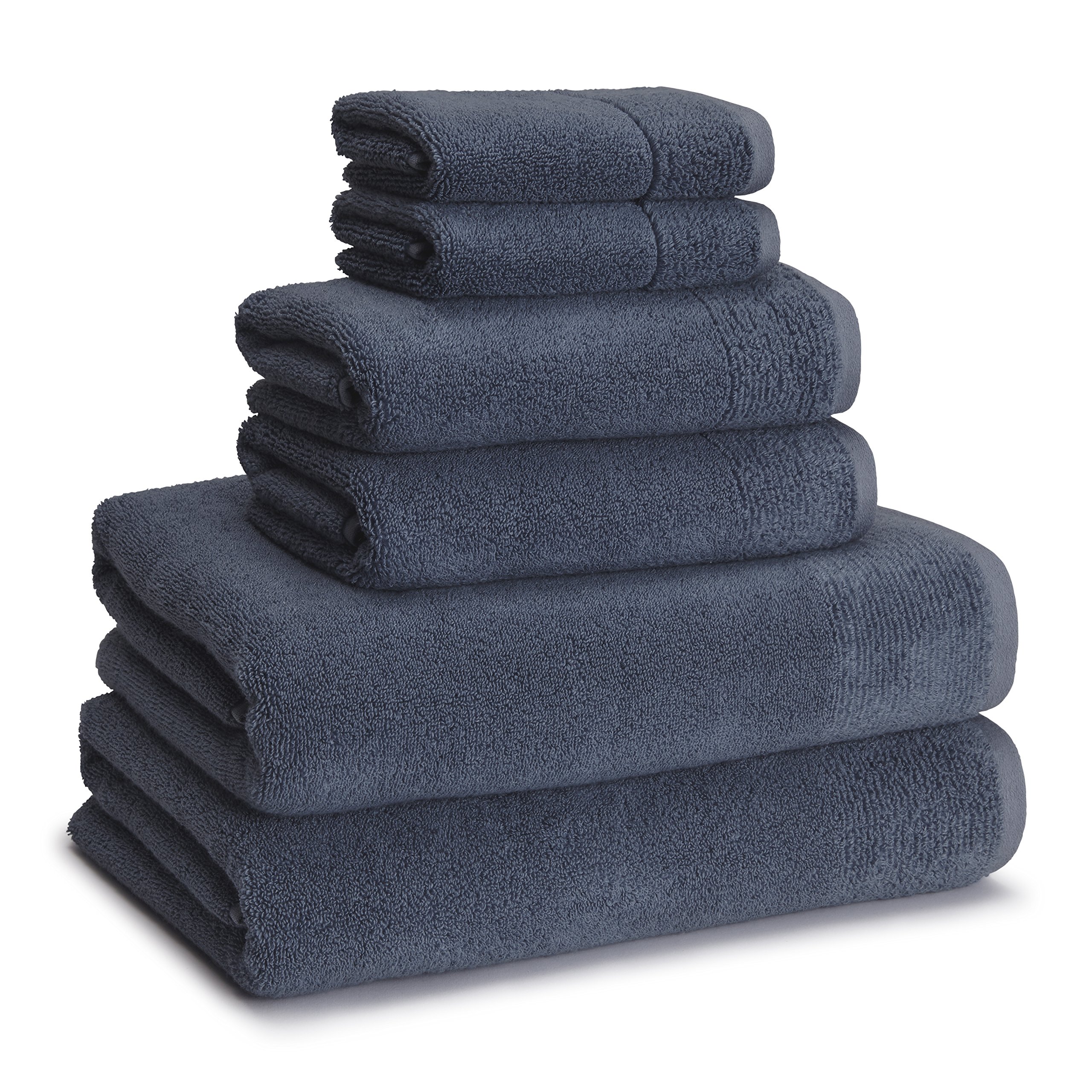 Kassatex KyotoTowel Set of 6, Ink Blue KYT-256-INK Kyoto Towel, 6 Piece