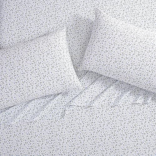 Miniatura 4 de Laura Ashley Home - Juego de sábanas de algodón satinado suave, elegante, suave y transpirable