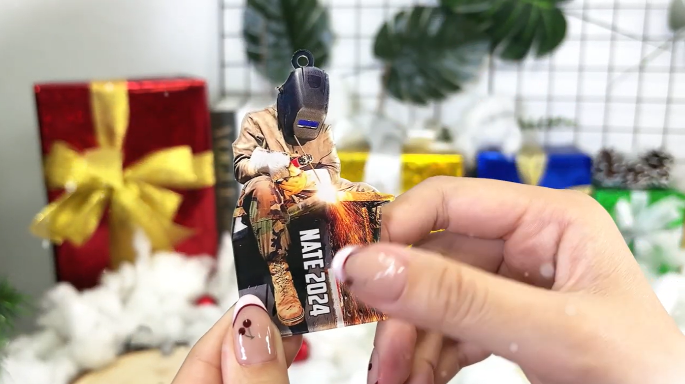 Personalized Welder Ornament Helmet And Gloves Christmas Ornament For - Lovem-oom