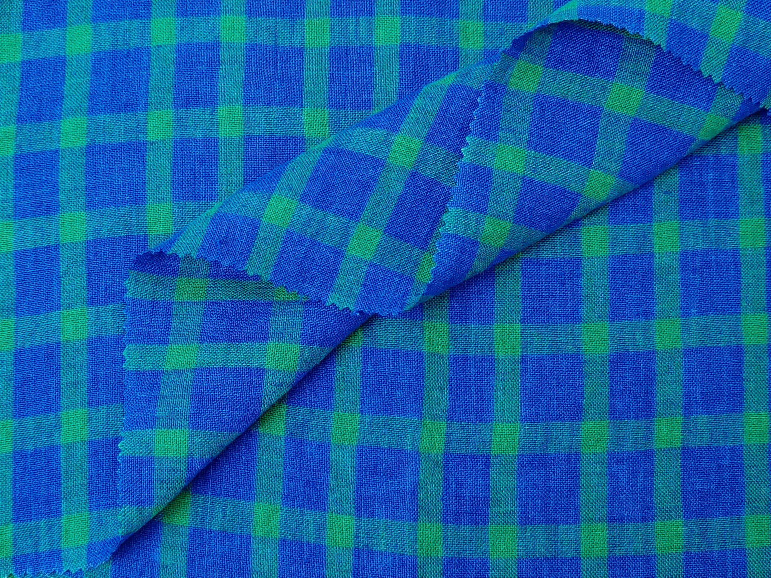 ウィルフリー　bi color gingham check volumy SH Robert Kaufman Carolina Gingham Check Navy Blue | Quilt Fabric