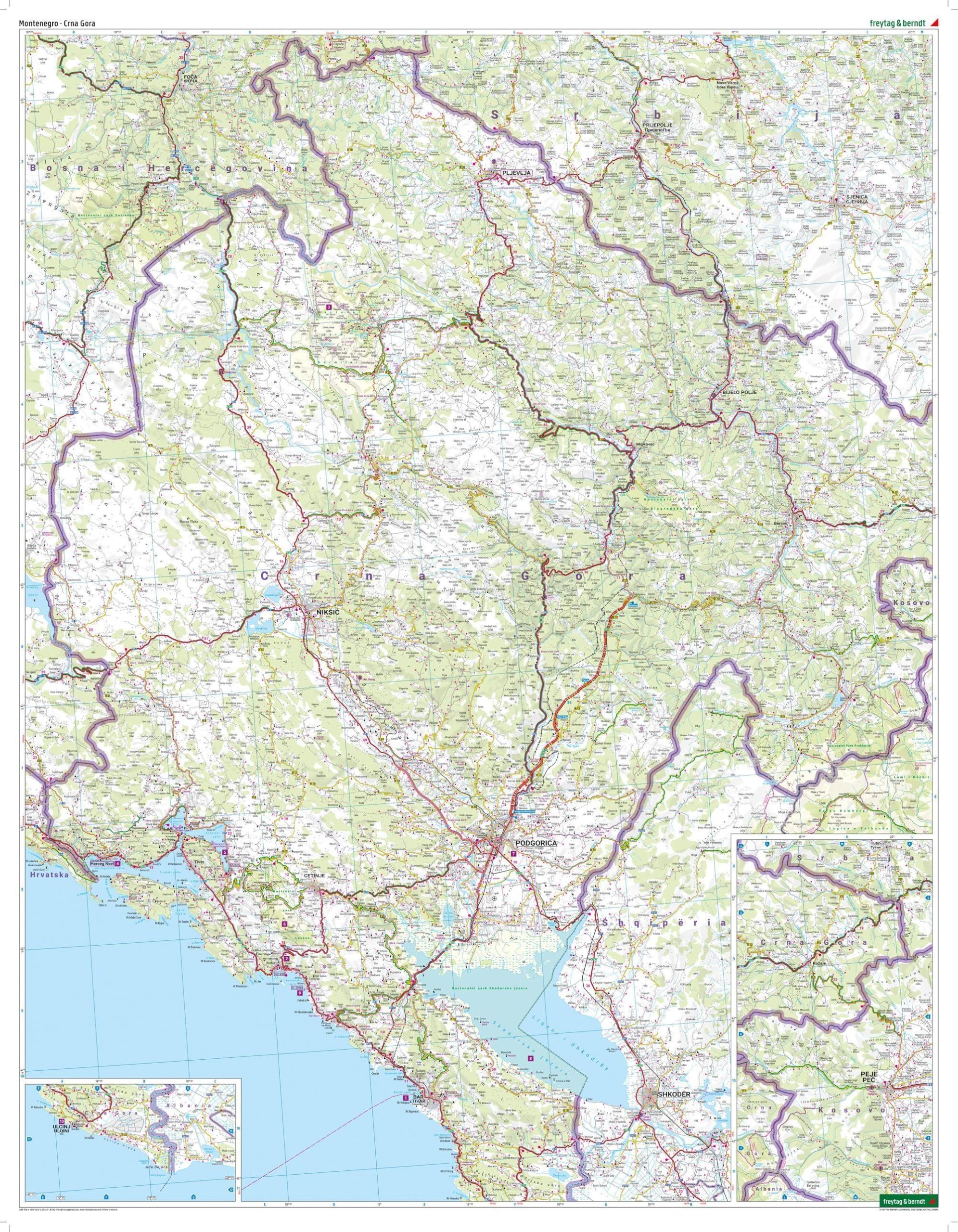 Montenegro 1:150.000 2026: Straßen- und Freizeitkarte, mit Infoguide, Top Tips: AK 0713