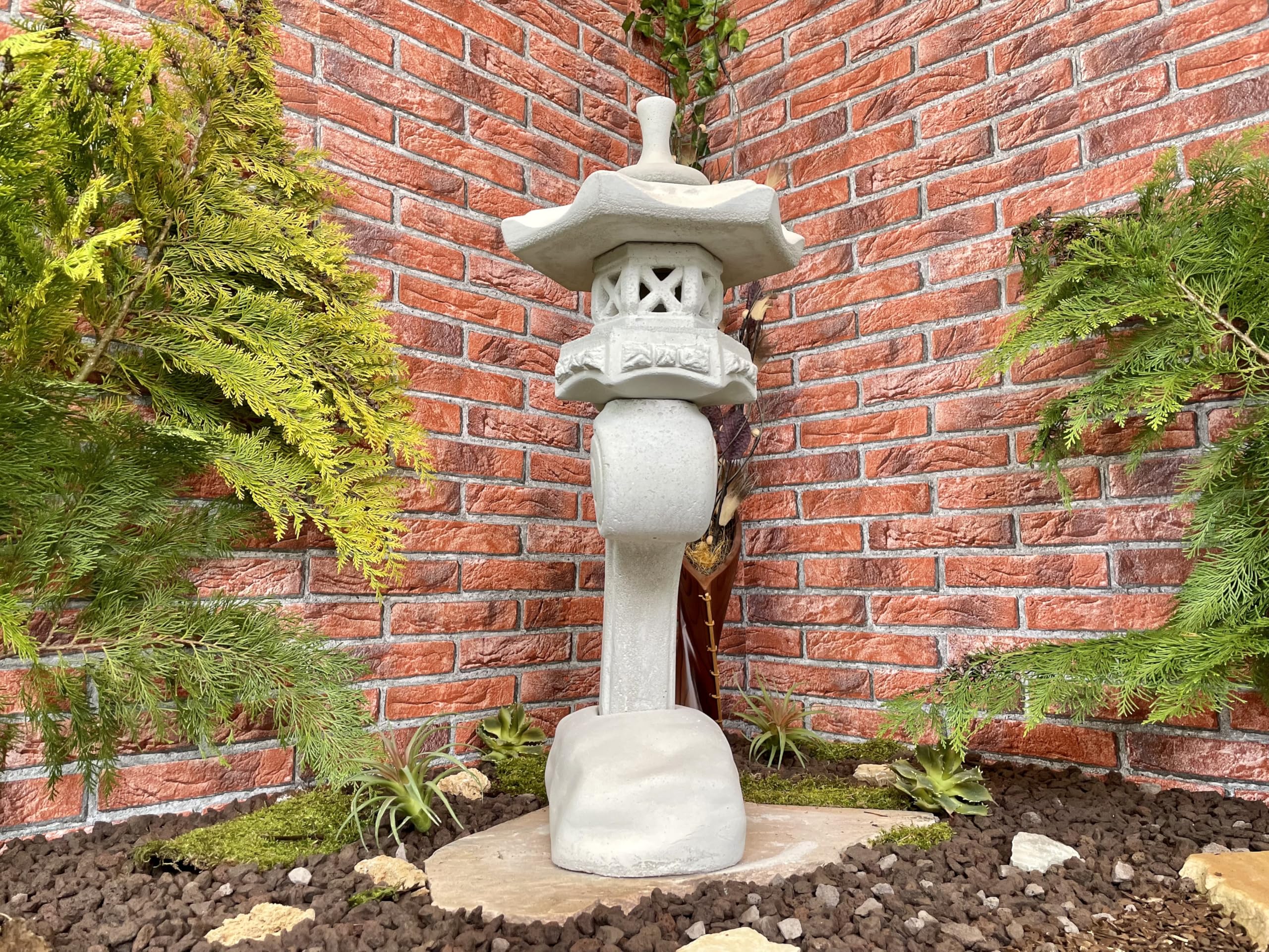 Steintempel im japanischen Stil 'Rankei A' - Handgefertigte Gartenfigur aus regionalem Steinguss - Zen - Dekoration für Garten & Terasse - wetterfest & langlebig