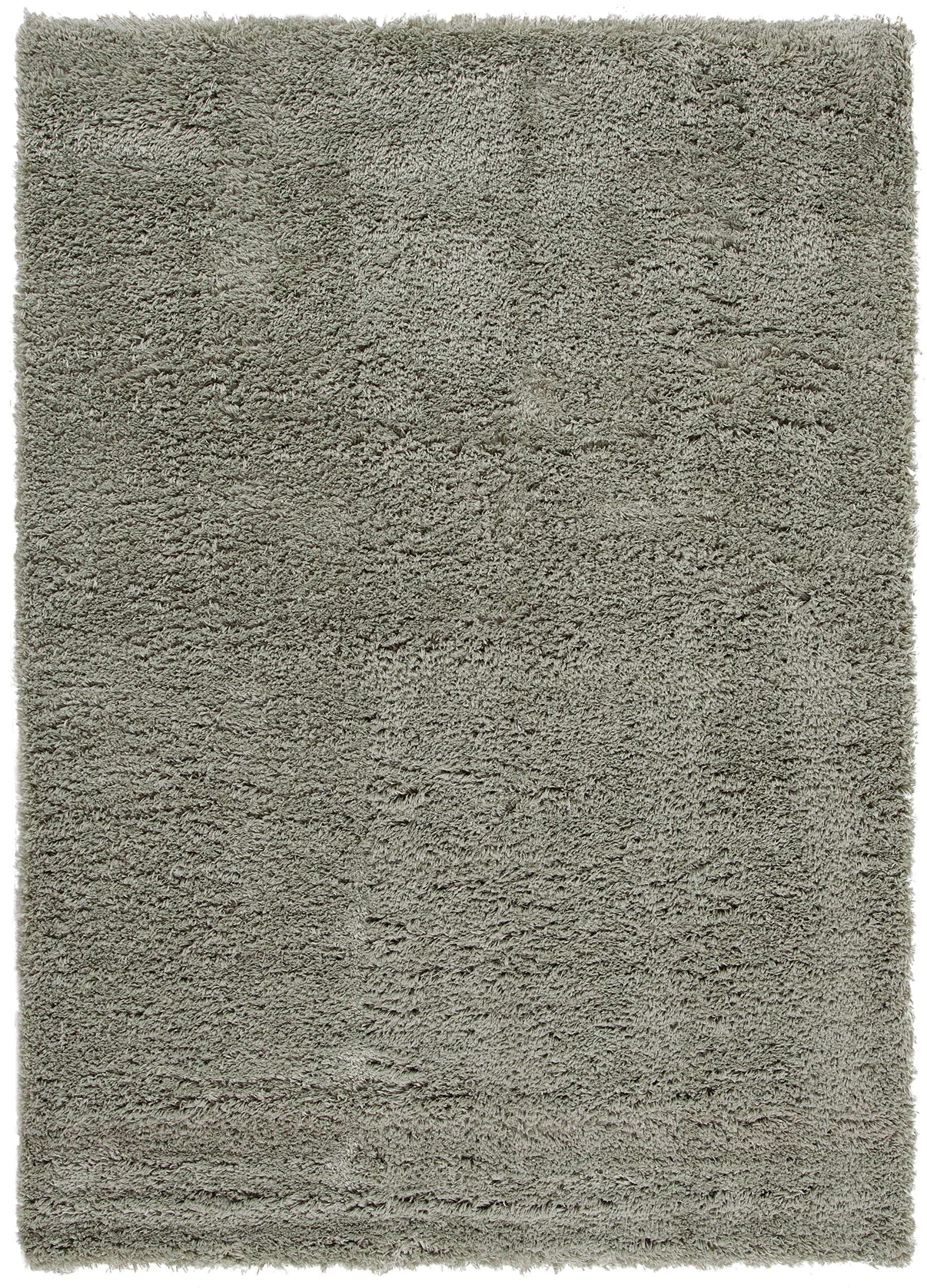 Tappeto Shaggy Supersoffice a Pelo lungo 4.5 cm - Tappeto ideale per SoggiornoSalottoCamera da Letto - Colore: Salvia - Dimensioni: 200 x 300cm