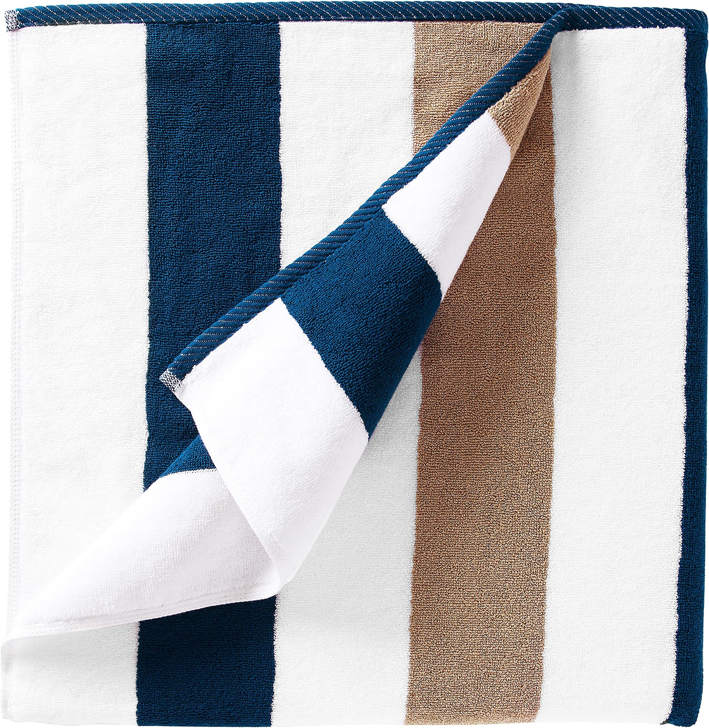 LULUHOME Pluche Oversized Strandlaken - Pluizige Katoen Dikke 36 x 70 Inch Grijze Gestreepte Zwembadhanddoeken, Grote Zomer Cabana Zwembad Handdoek voor Volwassenen