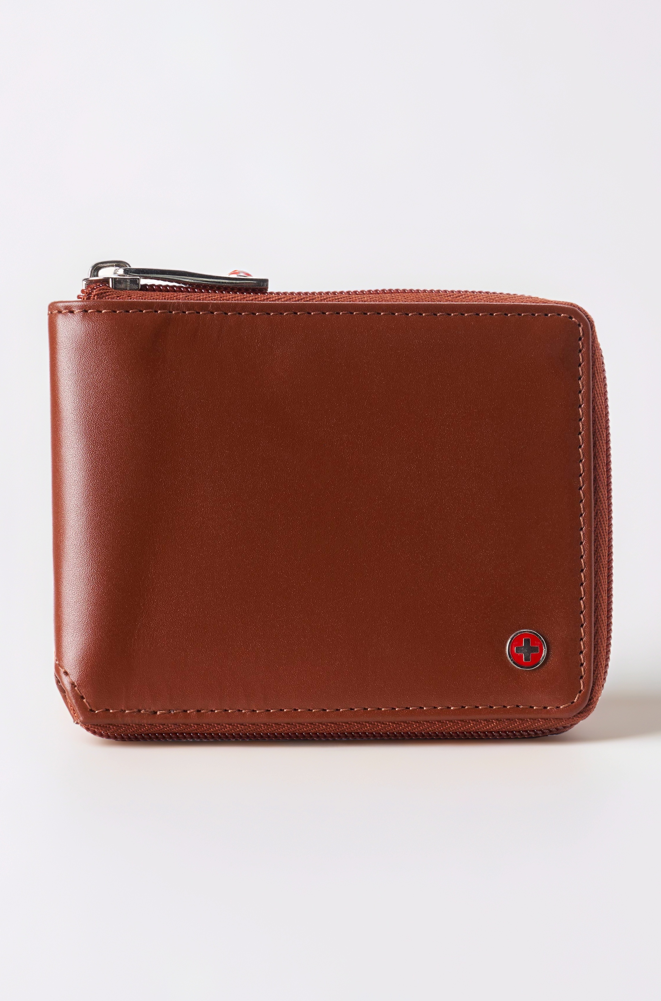 RFID Blocking Mens Leather Wallet Zip Around ID Card Bifold Black