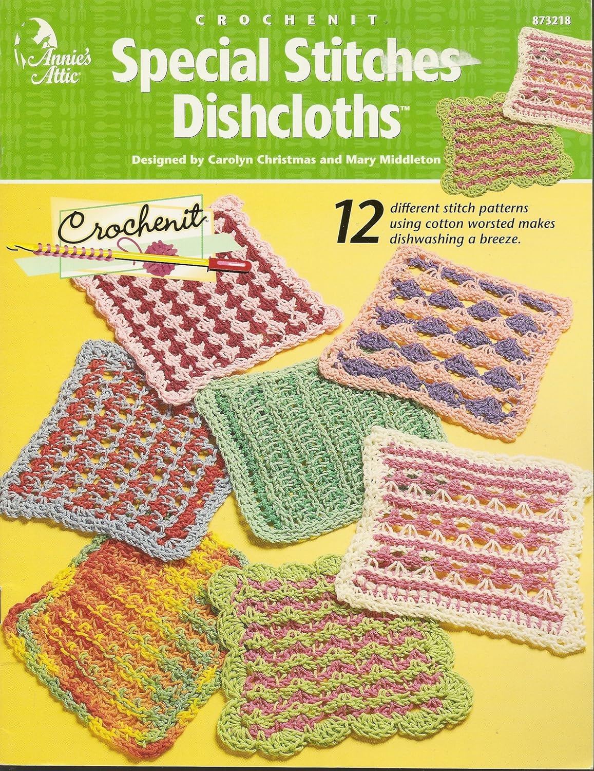 Annie's Attic Crochenit Special Stitches Dishcloths 873218 (Crochenit
