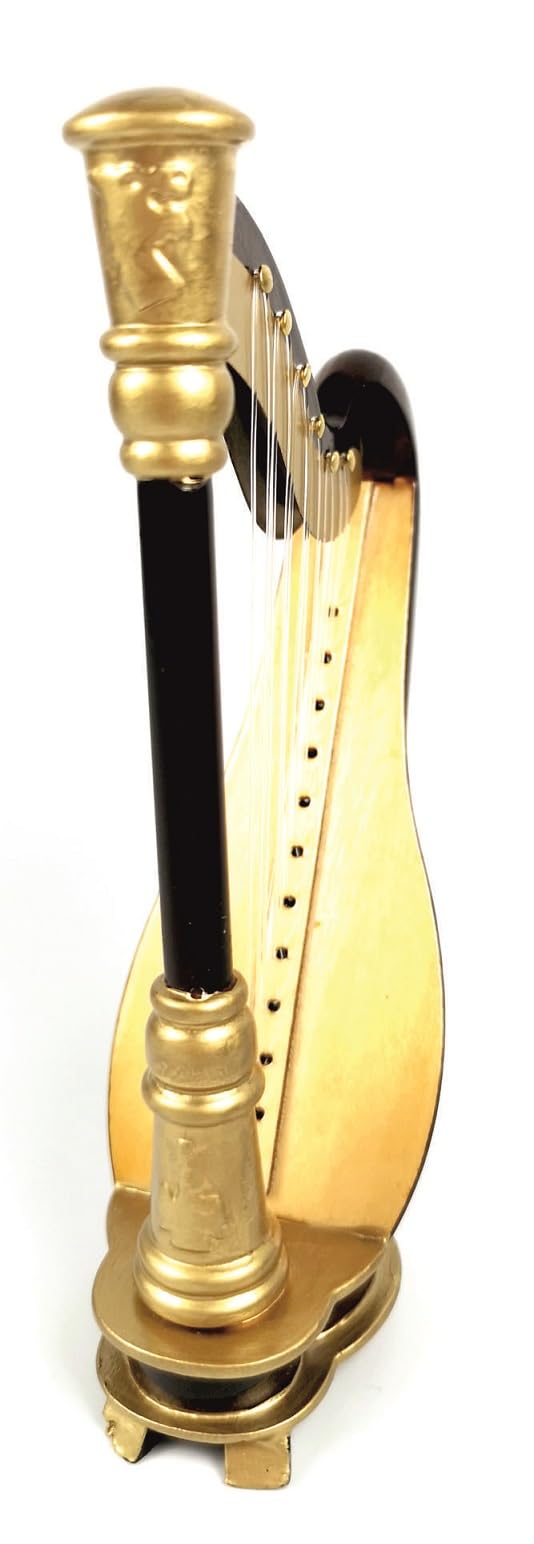 Amazon.co.jp: ALANO ミニチュア 25cm ハープ 木製 ミニハープ モデル