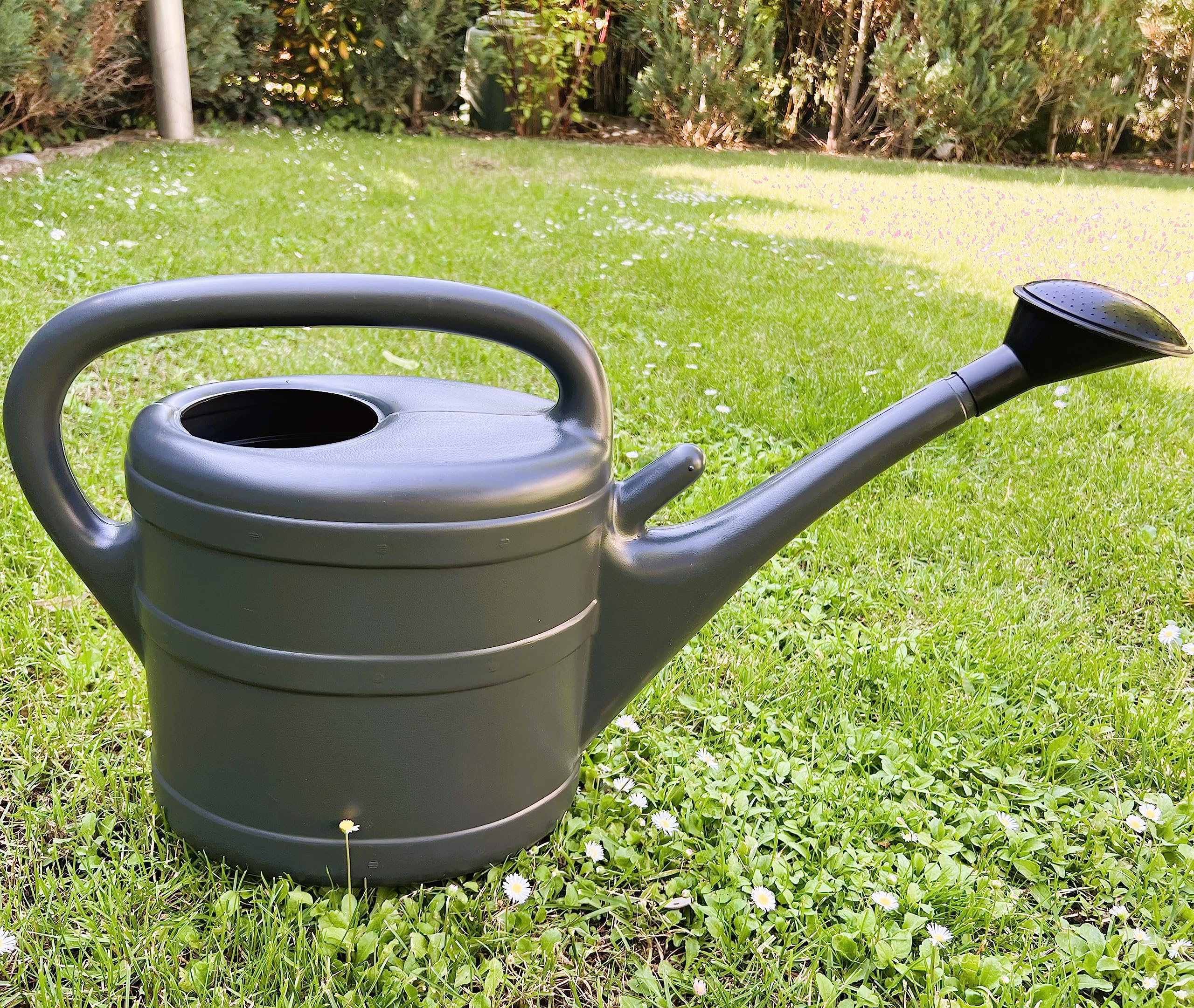 5X Gießkanne 10L ANTHRAZIT + 1x BILDMAGNET! Blumenkanne Kunststoff für groß & klein Garten & Zimmerpflanzen Gießkannen Gieskanne Gieskannen Giesskanne 10 L Liter Watering Can Gieskannen10Liter lr