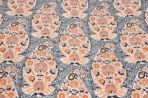 Miniatura 10 de Neha Textile - Sábana de cama doble de algodón indio con 2 almohadas, juego de ropa de cama de algodón hecho a mano, tamaño King, estampado de