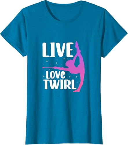 Miniatura 42 de Twirl Baton Twirling Twirler Majorettes T-Shirt Black,Navy Blue,Asphalt Grey,Baby Blue,Cranberry Red,Red,Kelly Green,Brown,Olive Green,Dark Heather
