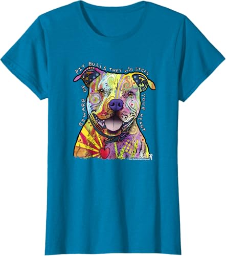 Miniatura 50 de Beware Of Pit Bulls, Dean Russo Pitbull Original - Dog Lover T-Shirt Black,Navy Blue,Asphalt Grey,Slate Grey,White,Cranberry Red,Kelly Green,Olive