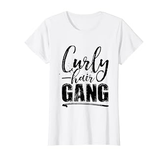 Amazon Com Womens Curly Hair Gang Tee Shirt Curly Hair Tshirts