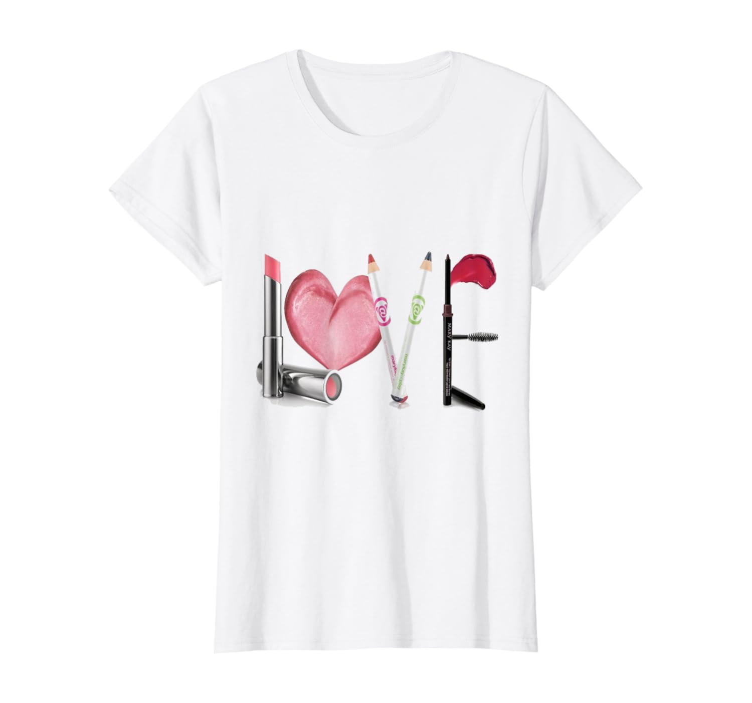 T-shirt with makeup and red lipstick ideal for this spring