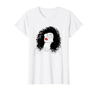 Amazon Com Womens Black Girl Red Lips Sexy Natural Hair Gifts For